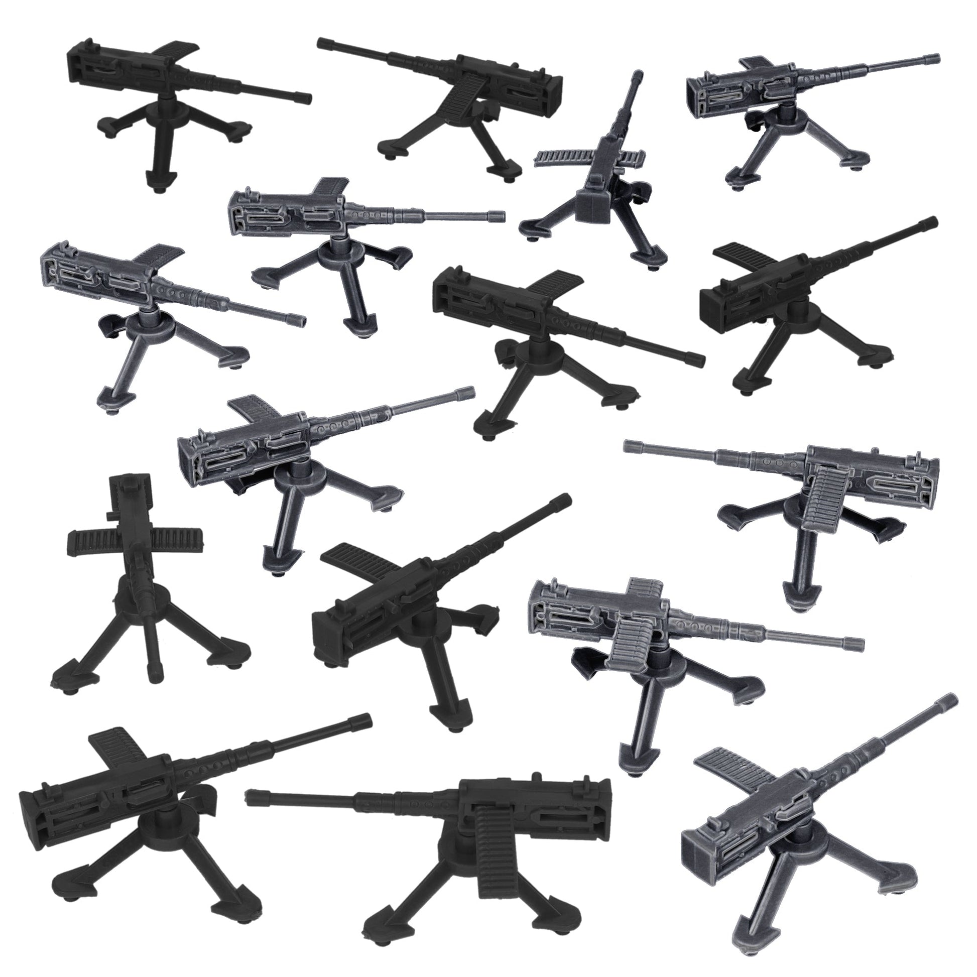 BMC Toys Classic Mpc Army MGs Black and Silver-Gray Vignette