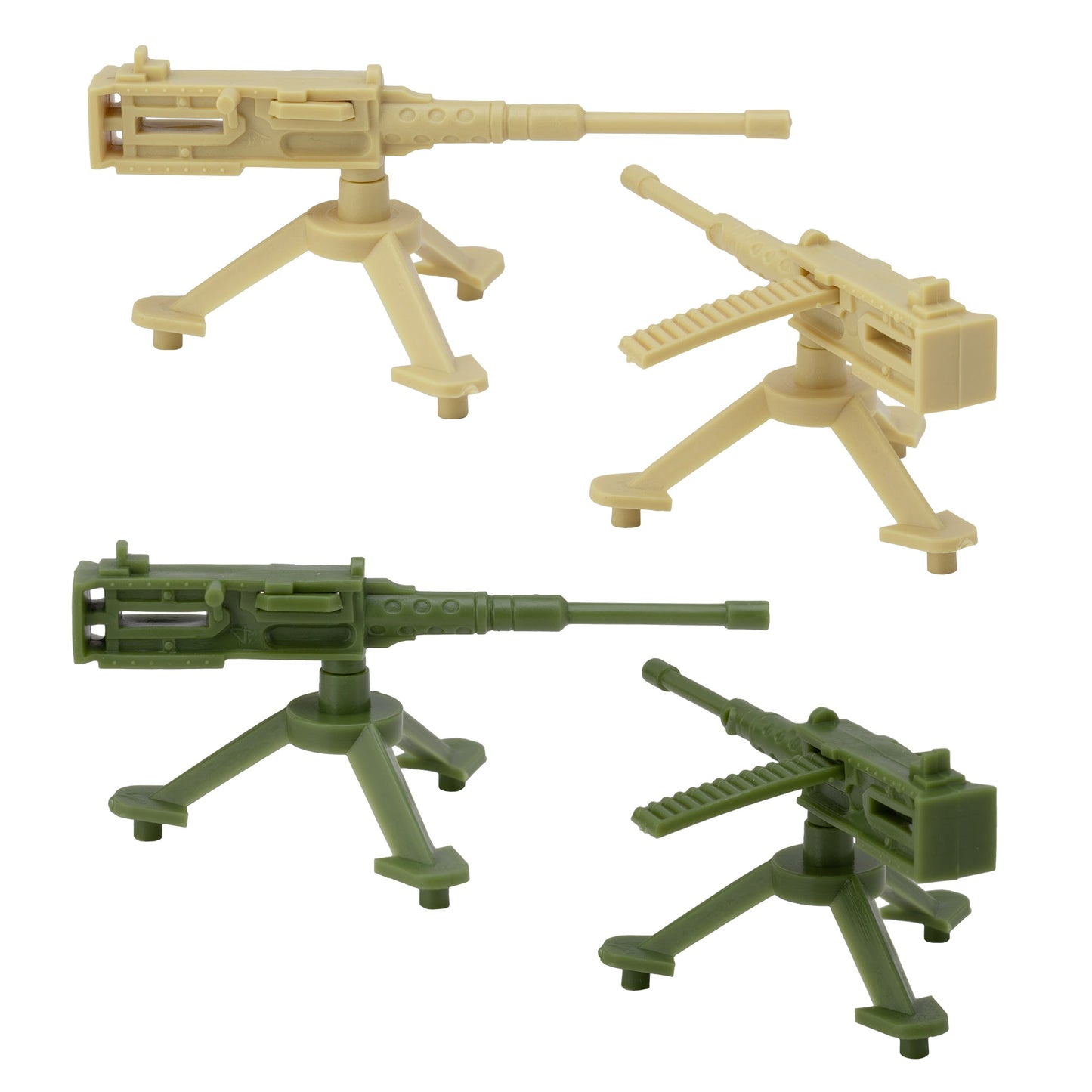 BMC Toys Classic Mpc Army MGs Tan OD Green Close Up