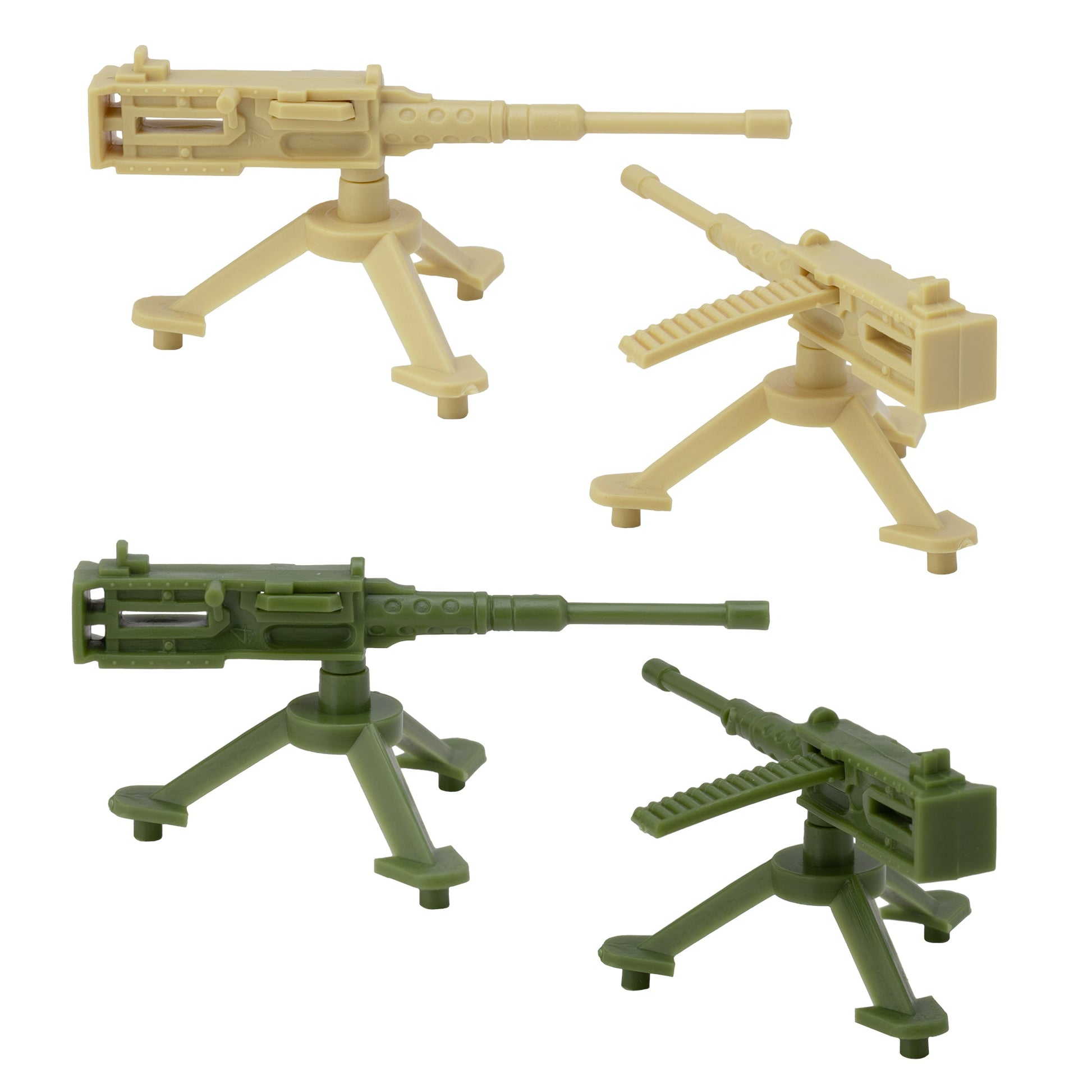 BMC Toys Classic Mpc Army MGs Tan OD Green Close Up