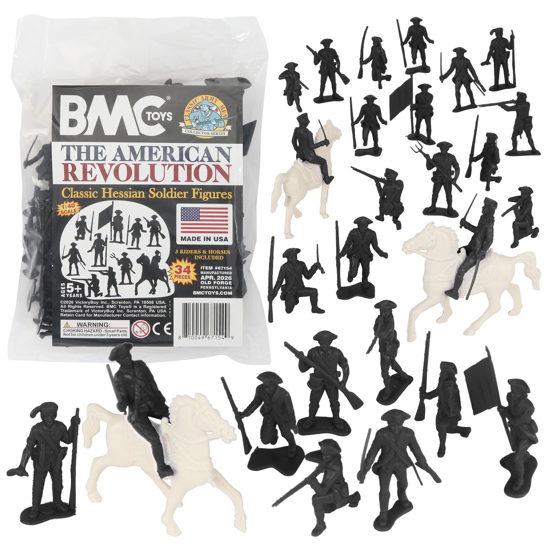 BMC Toys Classic MPC American Revoutionary War Colonial French Black Soldier Figures Main Image