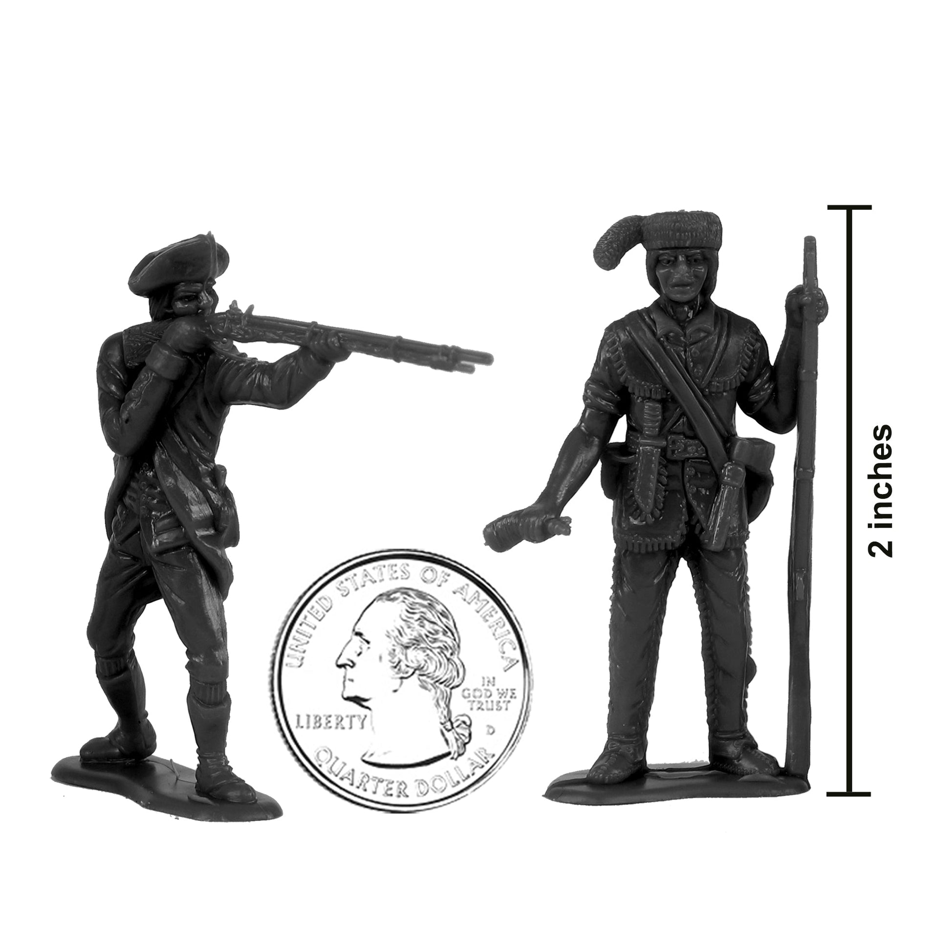 BMC Toys Classic MPC American Revoutionary War Colonial French Black Soldier Figures Scale