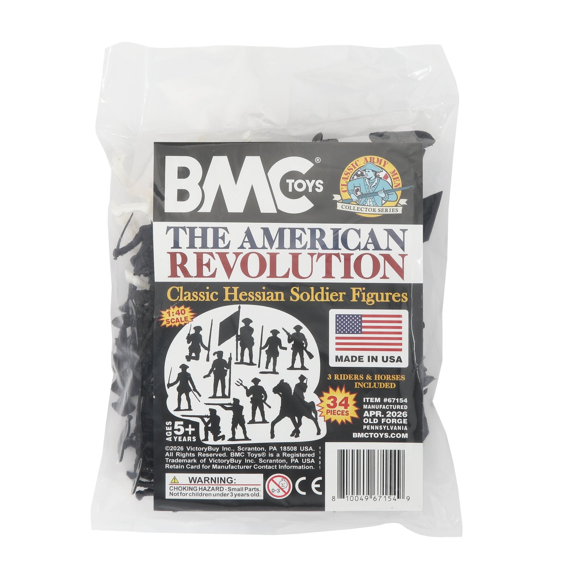 BMC Toys Classic MPC American Revoutionary War Colonial French Black Soldier Figures Package