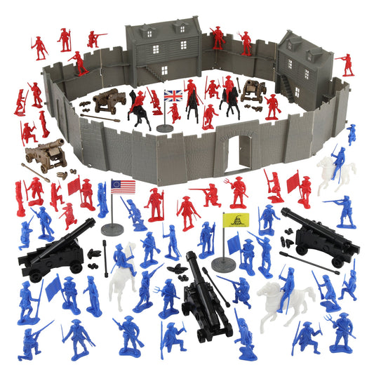 BMC Toys Classic Army Men Collection MPC American Revolutionary War Fort Ticonderoga 76 Piece Playset Vignette
