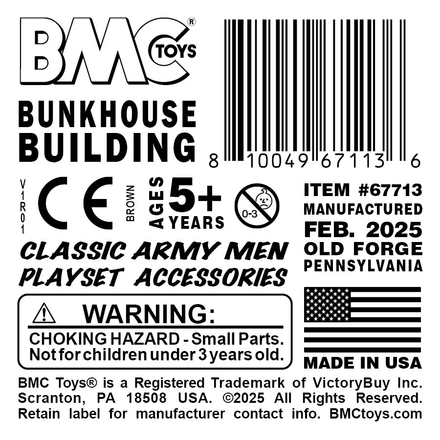 BMC Classic MPC Bunkhouse Cabin Brown Color Label Art