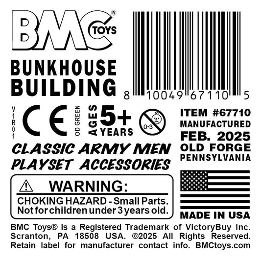 BMC Classic MPC Bunkhouse Cabin OD Green Color Label Art