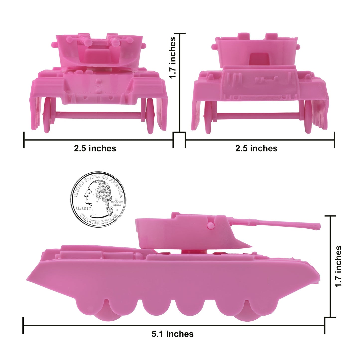 BMC Toys Classic Payton Tanks Pink Scale