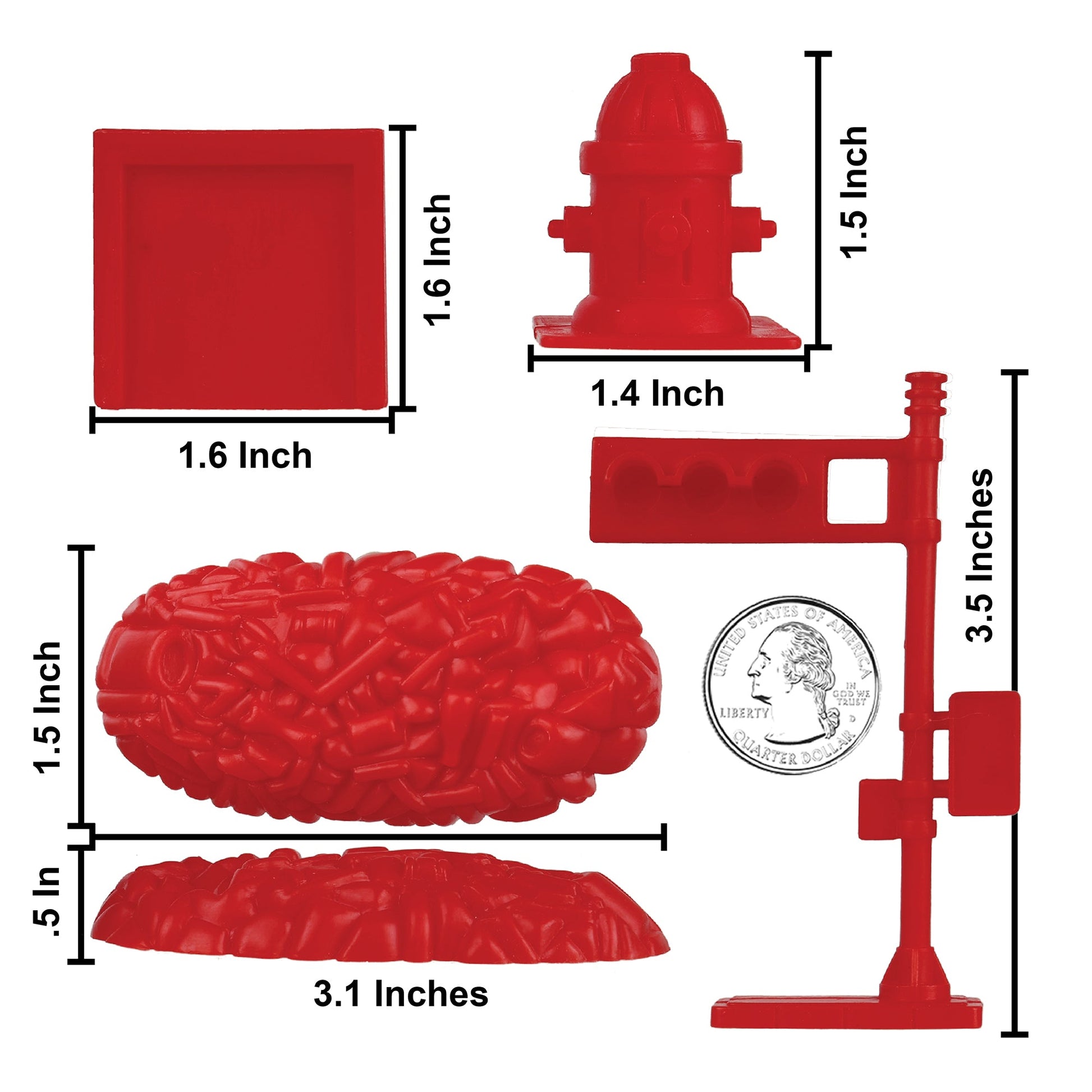 BMC Toys Classic PPC Street Accessories 20 Piece Red Scale