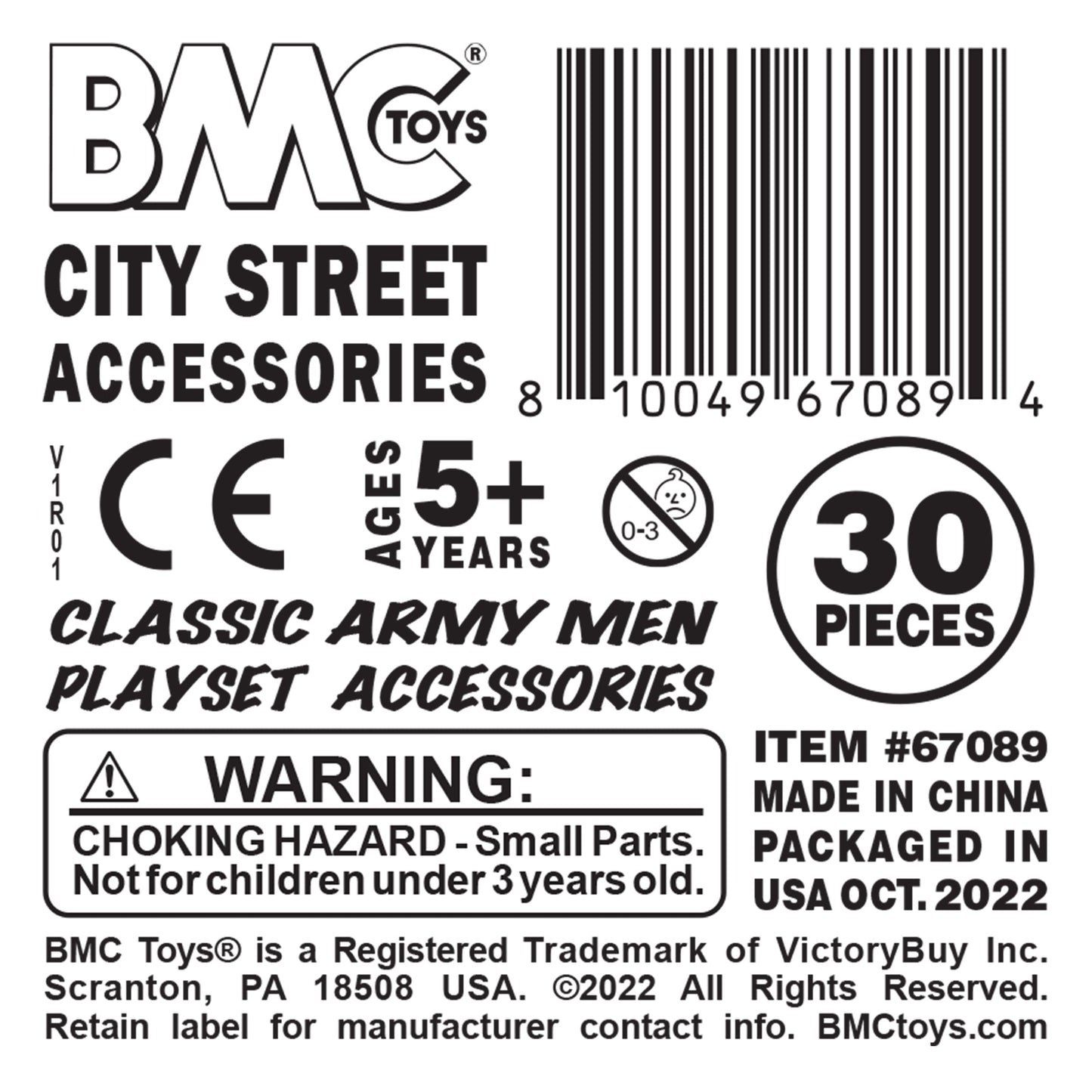 BMC Toys Classic PPC Street Accessories 30 Piece Label Art