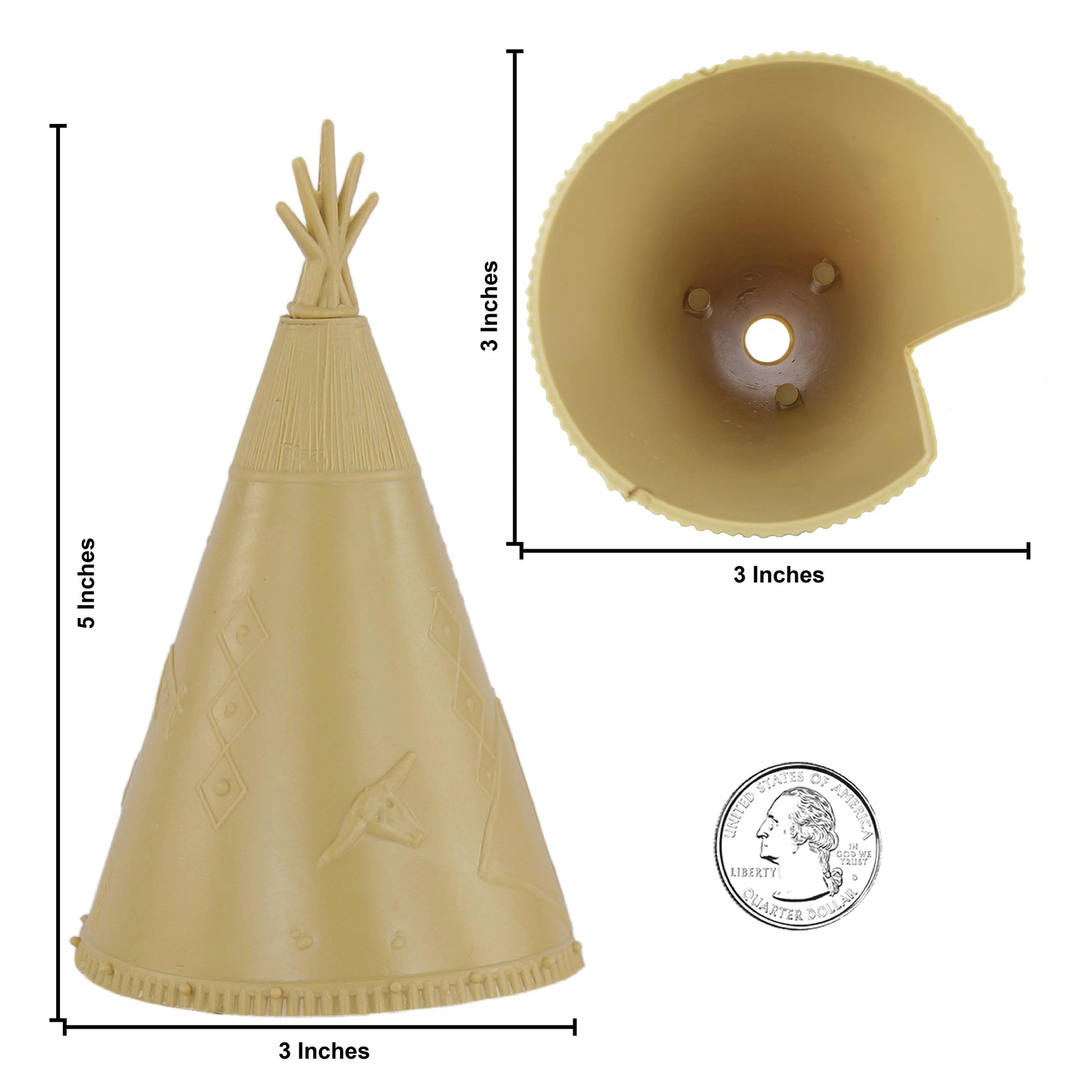 BMC Toys Classic Plains Indian Teepees Tan Scale