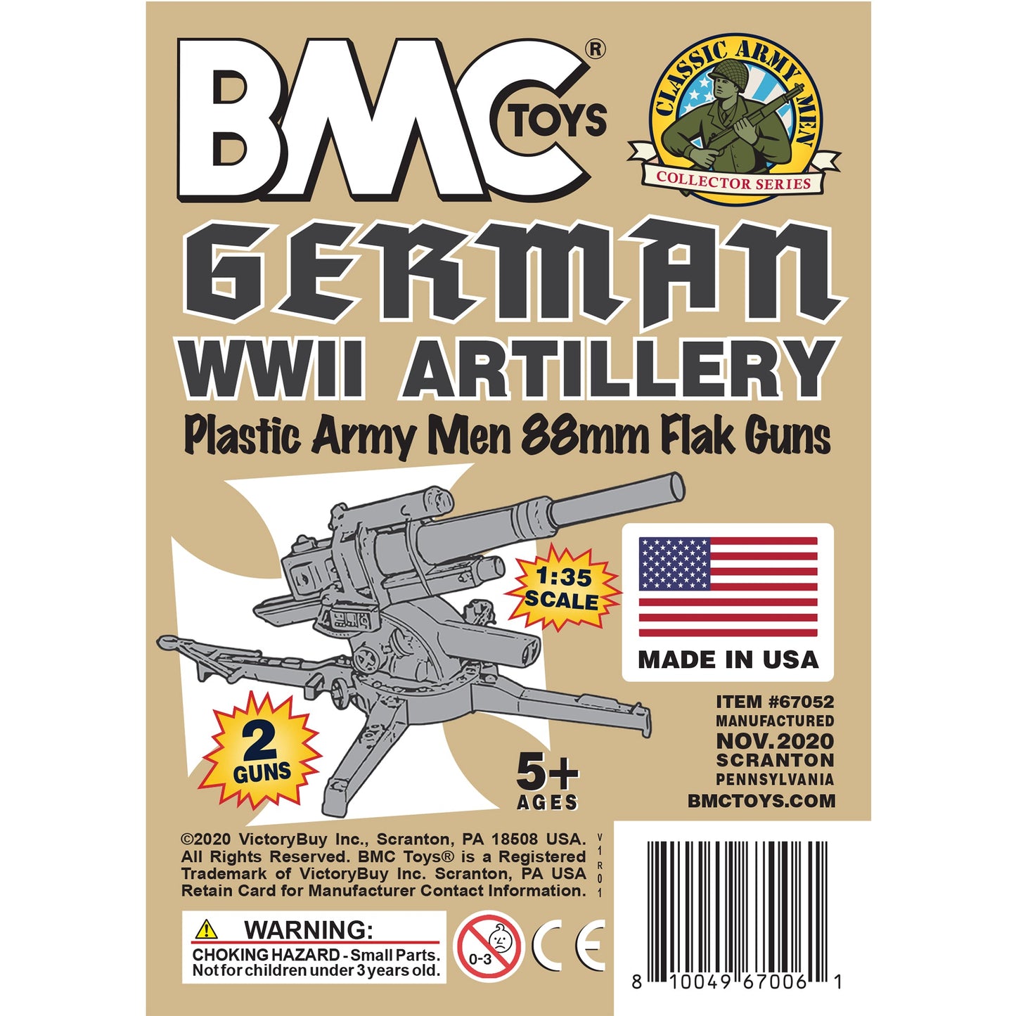 BMC Toys Classic WW2 German Artillery Insert Art Card