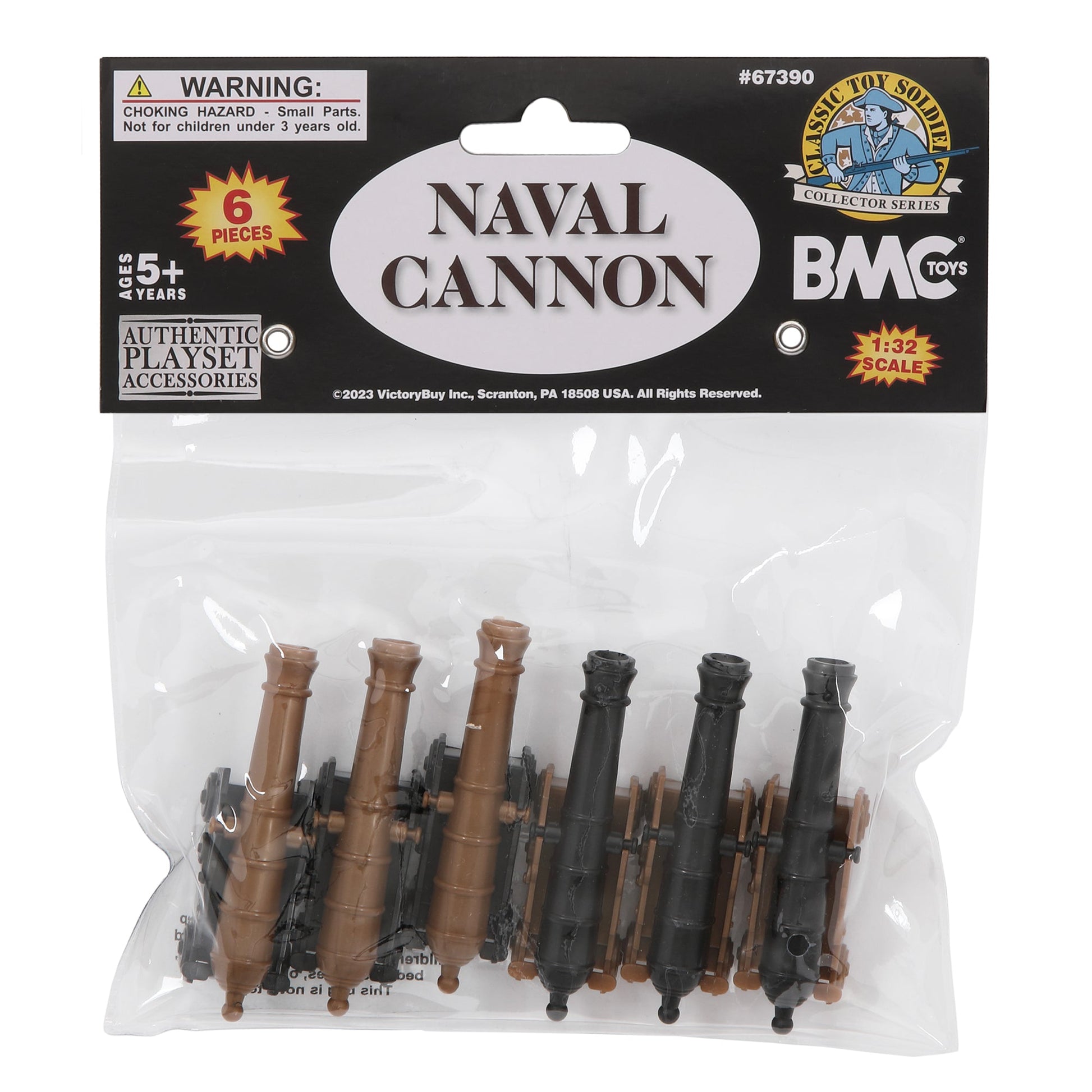 BMC Toys Classic Toy Soldiers Accessory Cannon Naval Playset Accessories Package