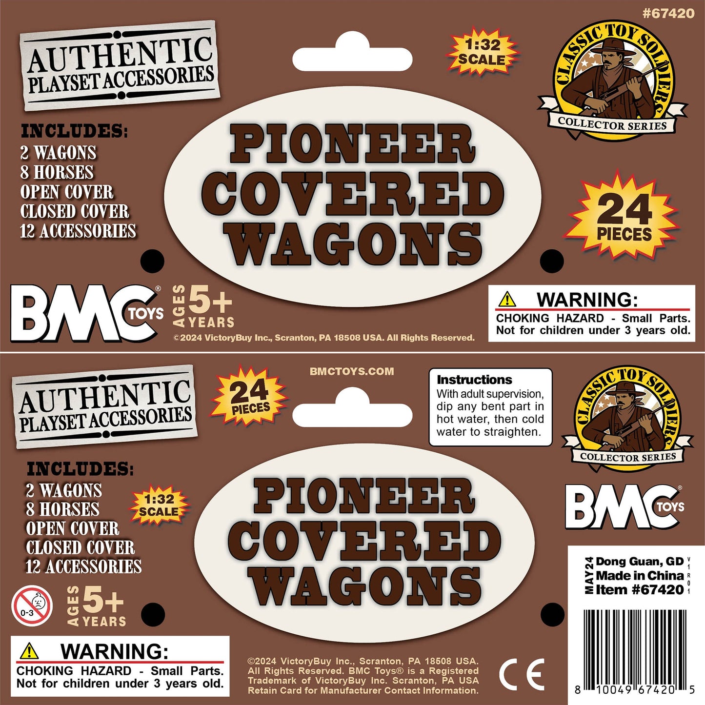 BMC CTS Covered Wagons Set Brown Header Card Art