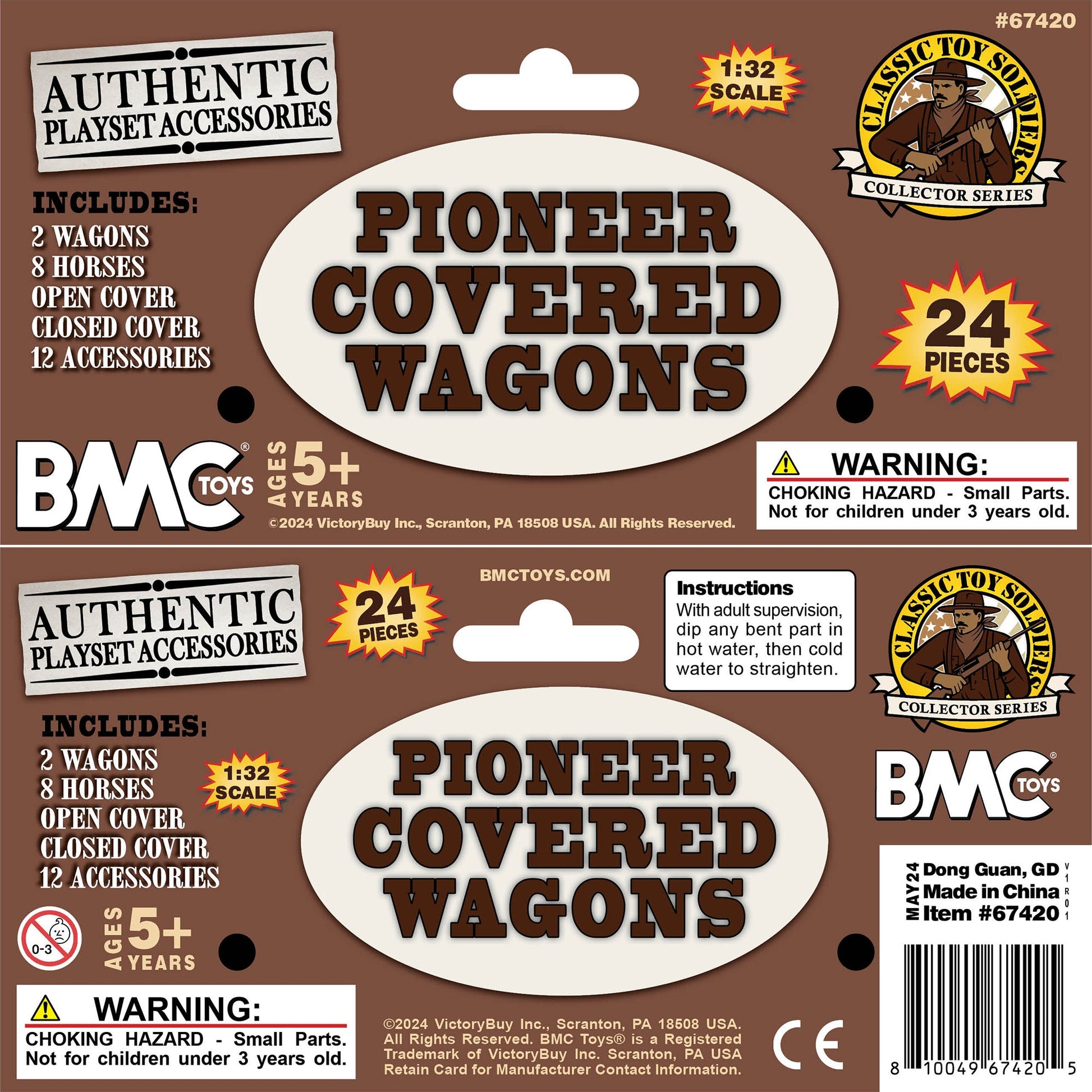BMC CTS Covered Wagons Set Brown Header Card Art
