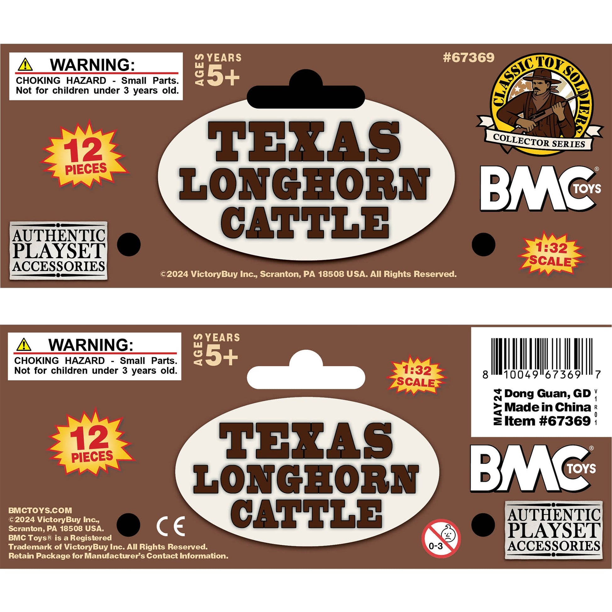 BMC CTS Western Longhorn Steer Cattle 12pc Header Card Art