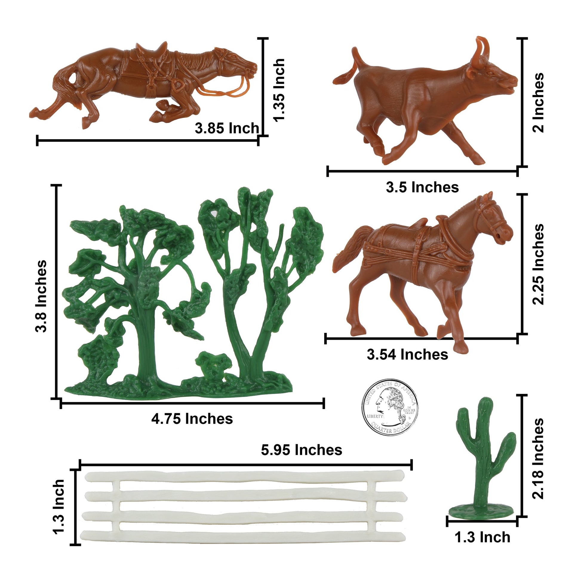 BMC Toys Classic Toy Soldiers Western Ranch Playset Accessories Scale