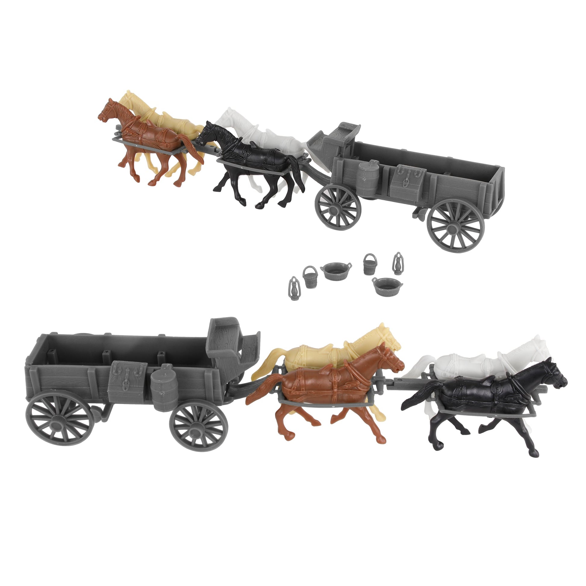 BMC CTS Civil War Supply Wagons Gray Vignette