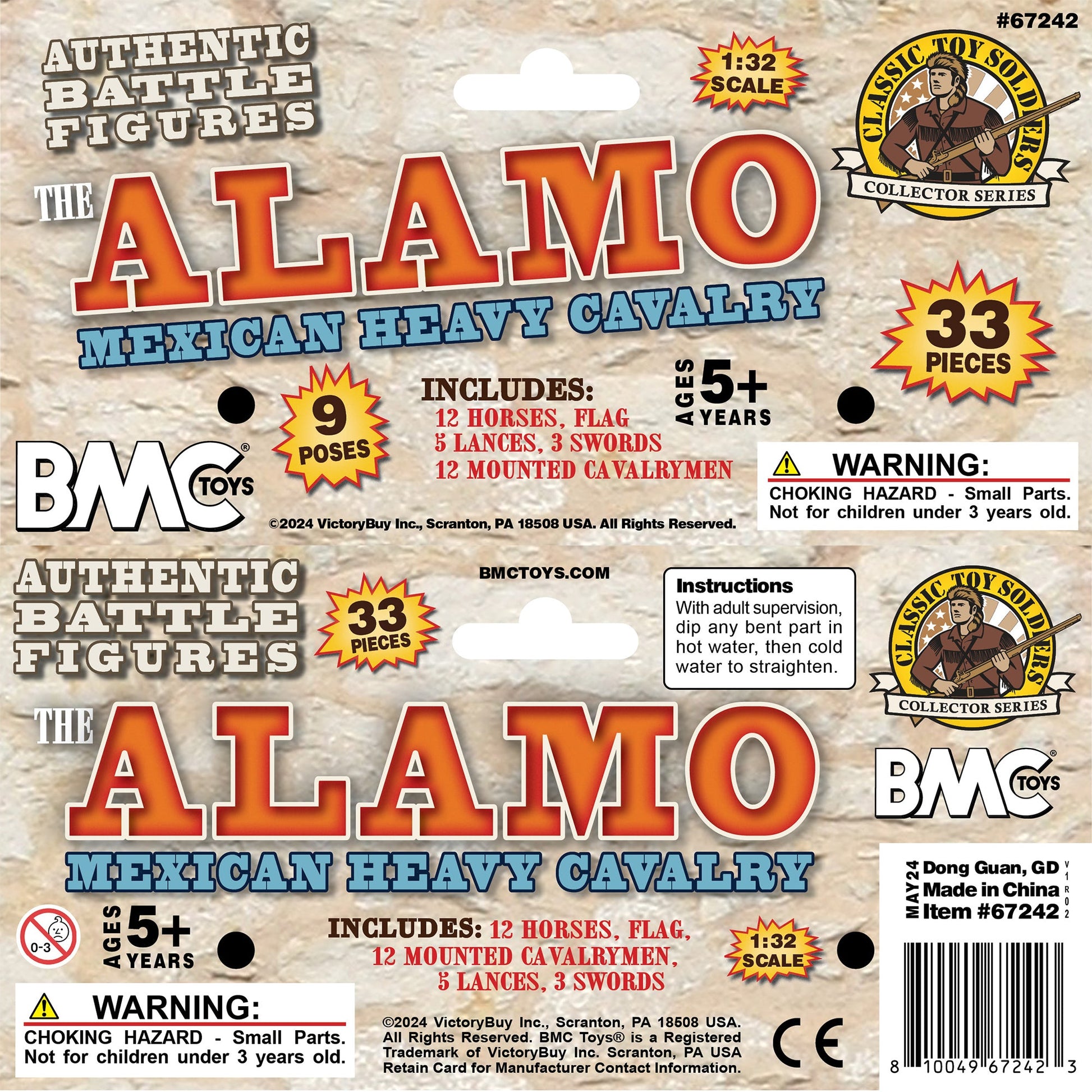 BMC CTS Alamo Heavy Cavalry Figure Set Powder Blue Package