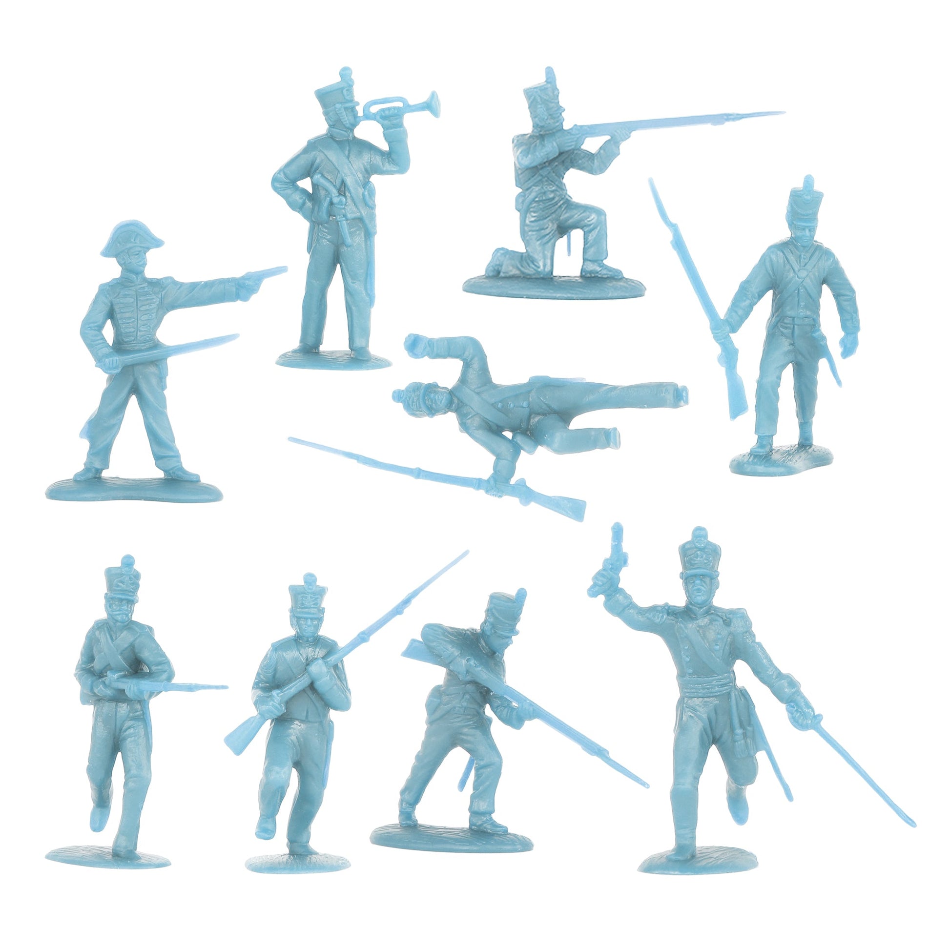 BMC CTS Alamo Mexican Infantry Powder Blue 29pc Close Up View A