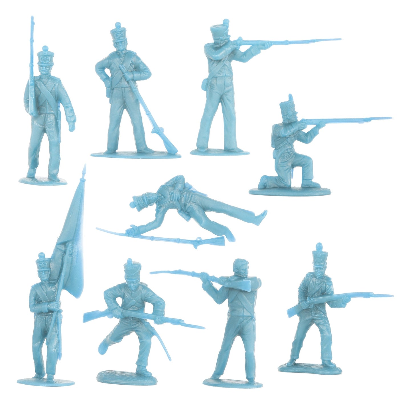 BMC CTS Alamo Mexican Infantry Powder Blue 29pc Close Up View B