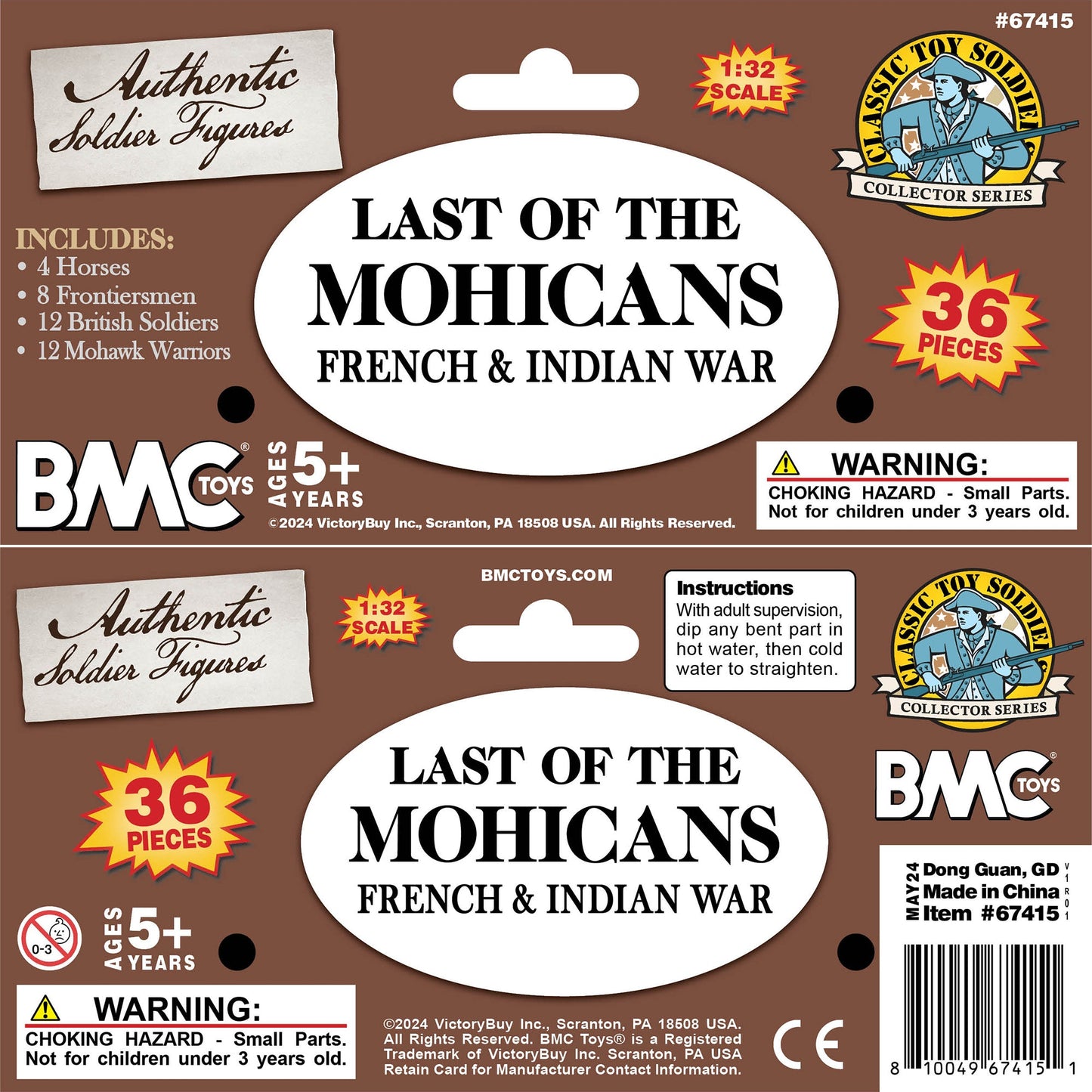 BMC CTS FIW Last of the Mohicans Figure Set Header Card Art