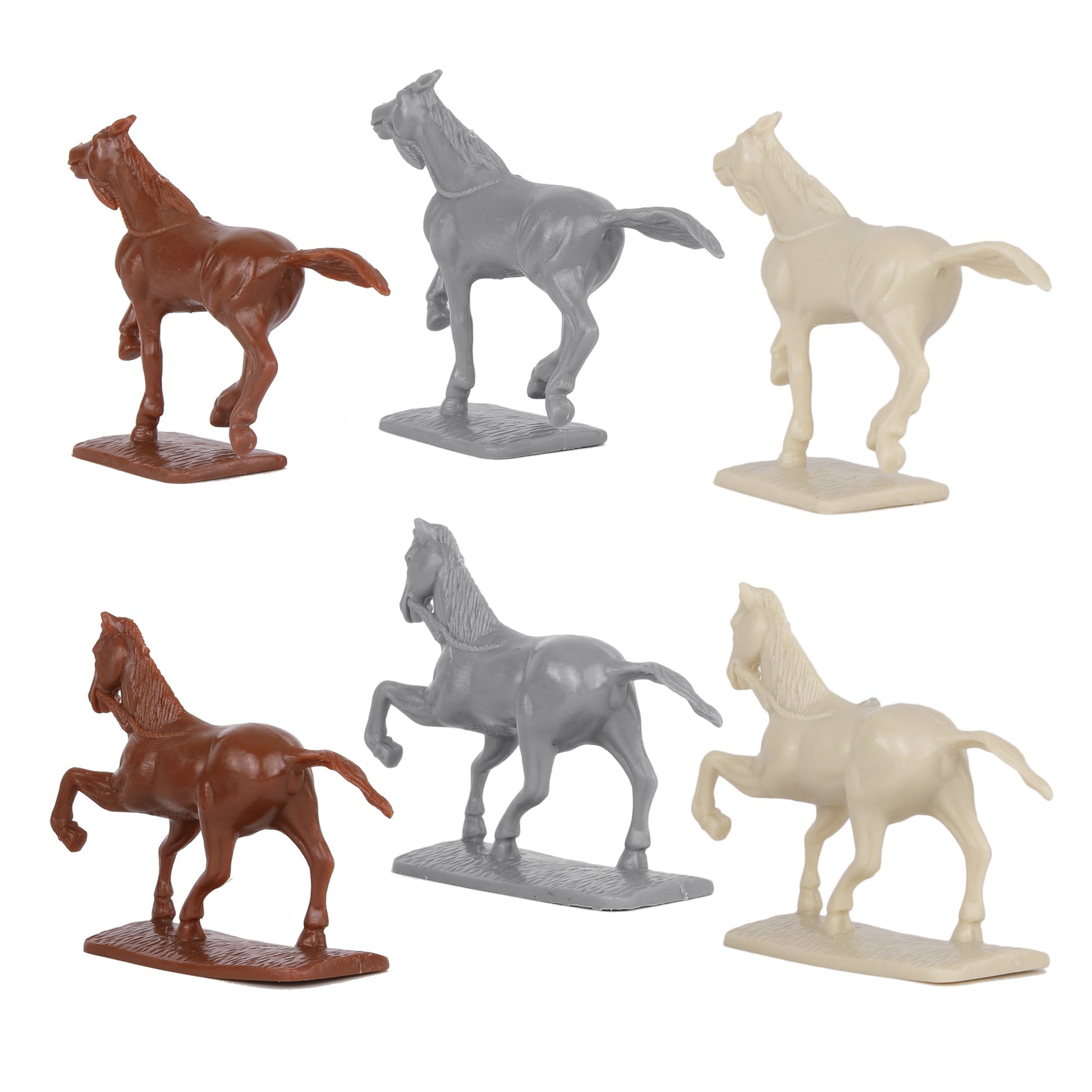 BMC Toys Classic Toy Soldiers Battle of Little Bighorn 20pc Figure Set Horses Close Up Back View