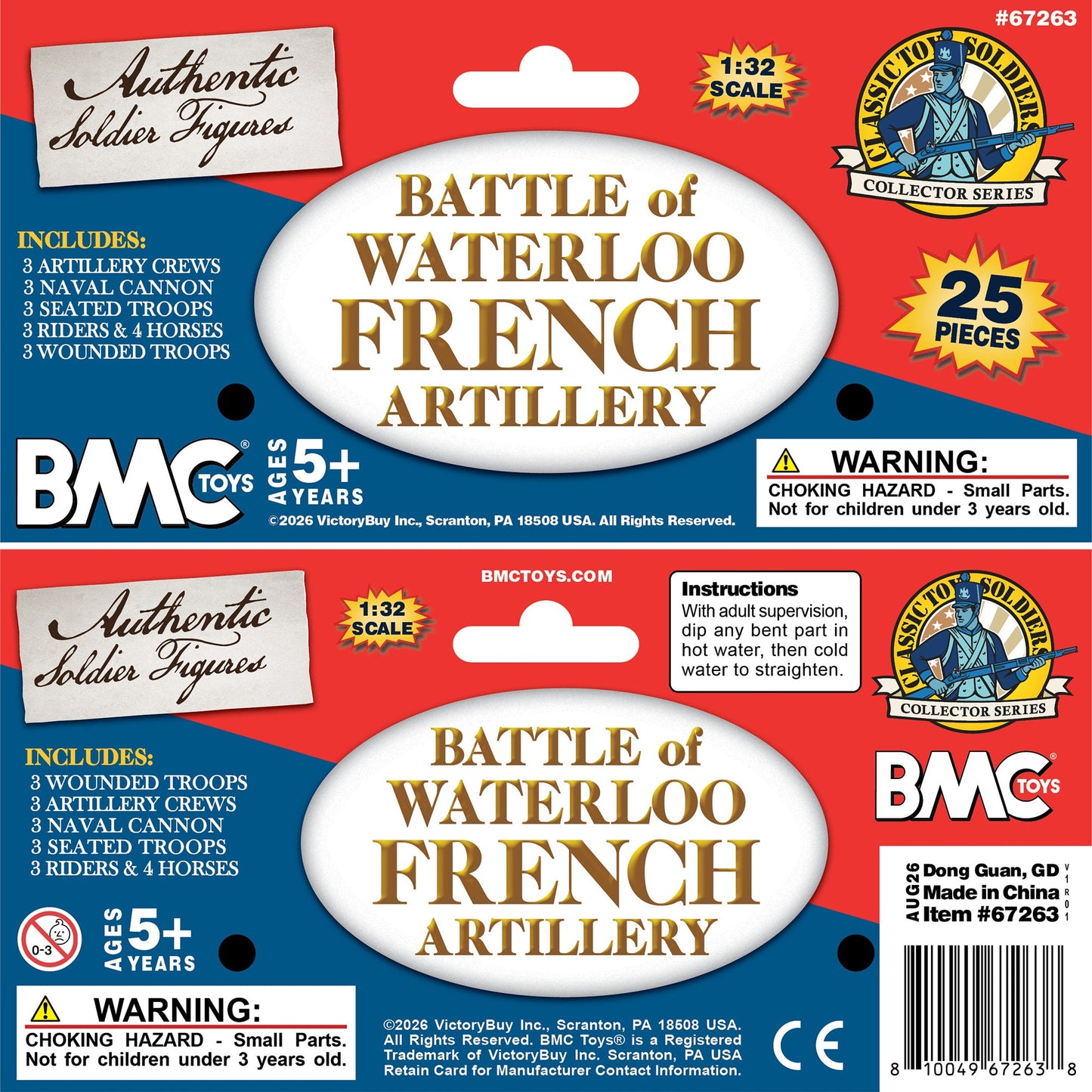 BMC CTS Waterloo French Artillery Blue Color 25 Piece Header Card Art