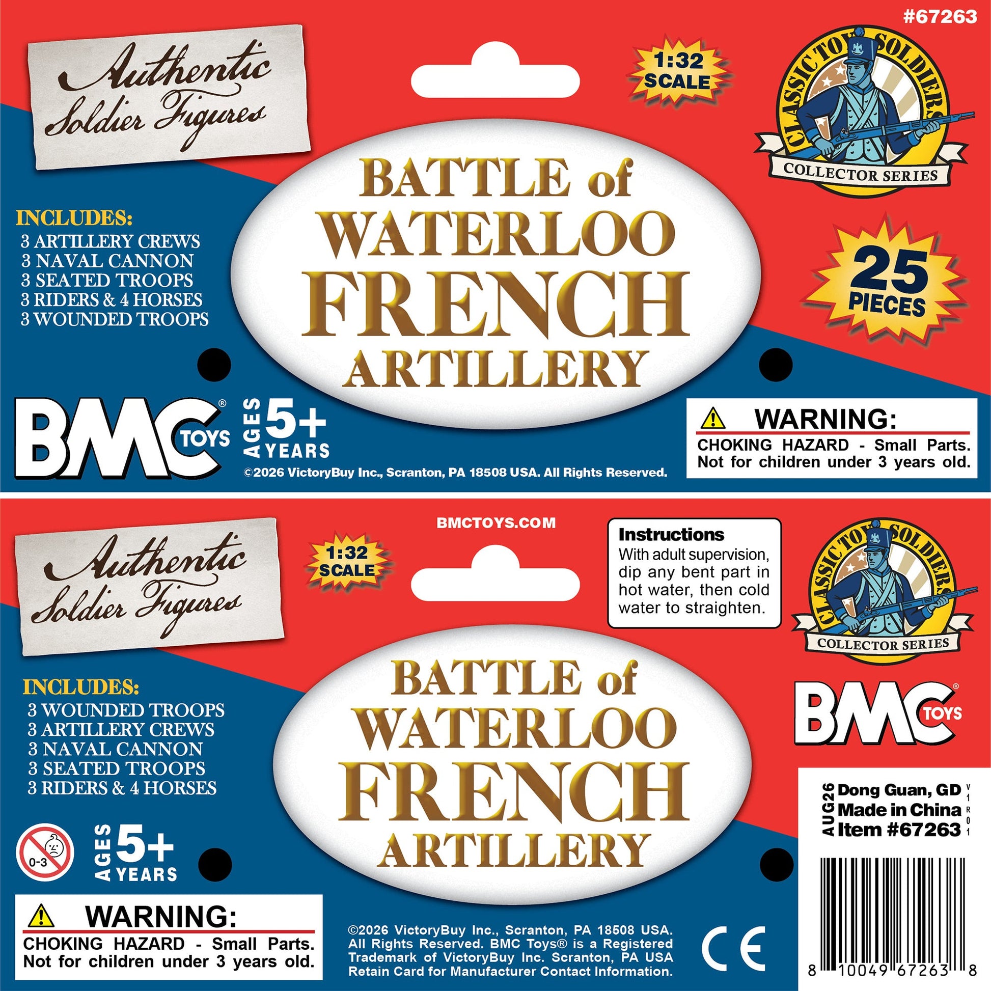 BMC CTS Waterloo French Artillery Blue Color 25 Piece Header Card Art