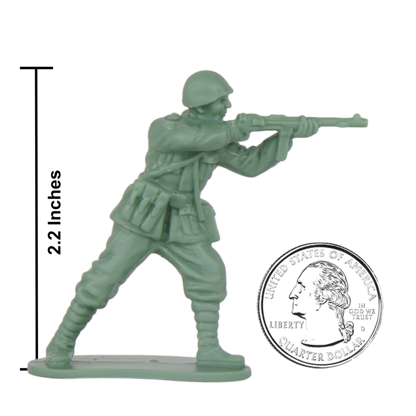 BMC Toys Classic Toy Soldiers WW2 Italian Figures Gray-Green Scale