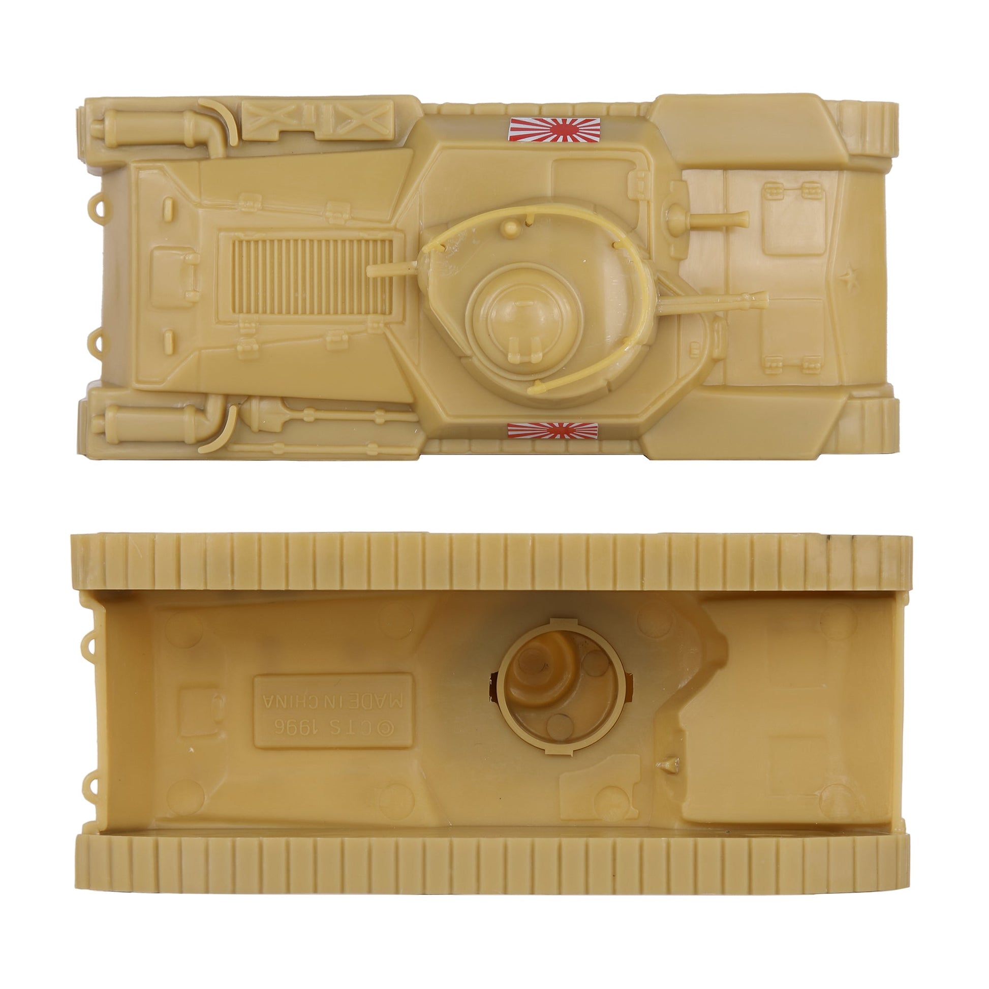 BMC Toys Classic Toy Soldiers WW2 Tank Japan Chi Ha Tank Tan Top Bottom