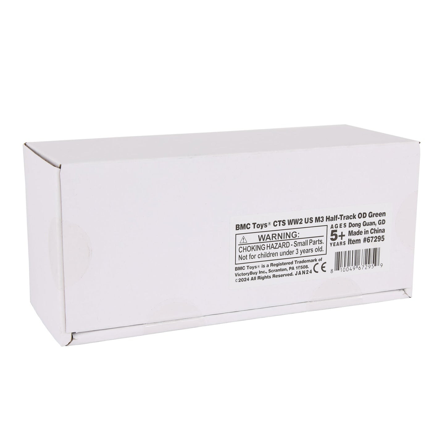 BMC Toys Classic Toy Soldiers WW2 United States M3 Halftrack Vehicle OD Green Package