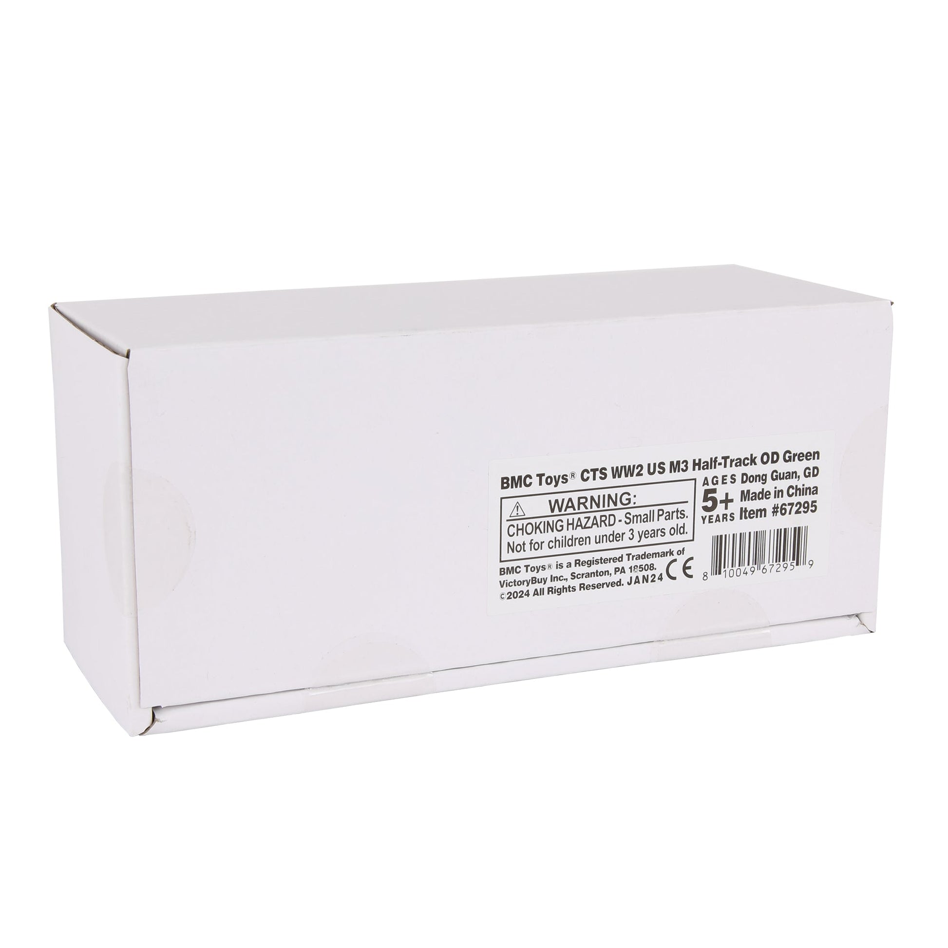 BMC Toys Classic Toy Soldiers WW2 United States M3 Halftrack Vehicle OD Green Package