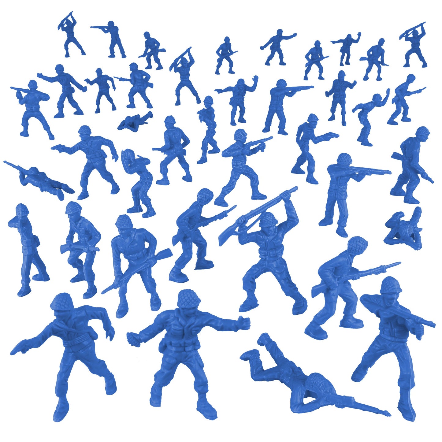 BMC Toys Lido Plastic Army Men Blue Color Classic Soldier Figures Vignette
