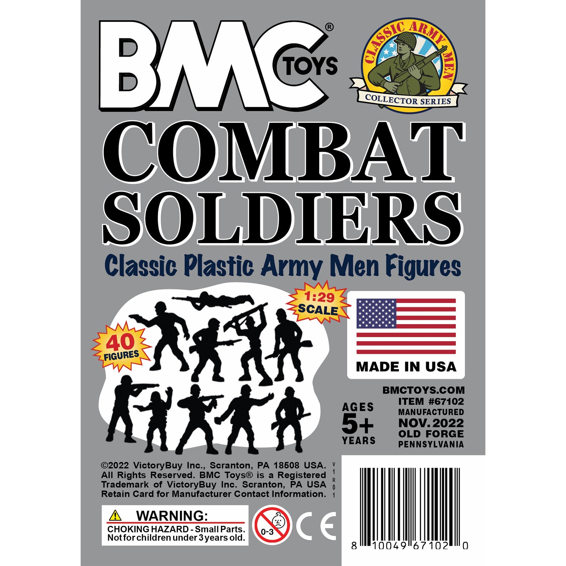 BMC Toys Lido Army Men Gray Insert Art