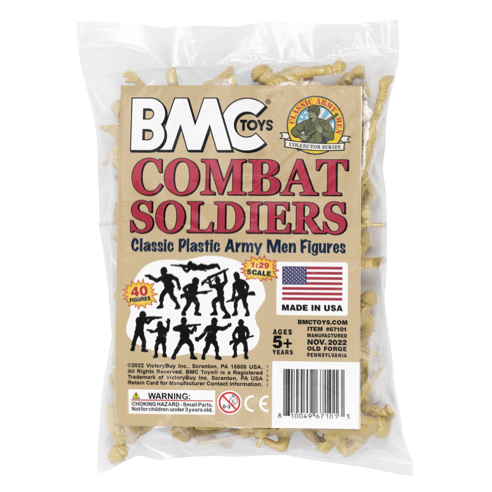 BMC Toys Lido Army Men Figures Tan Package