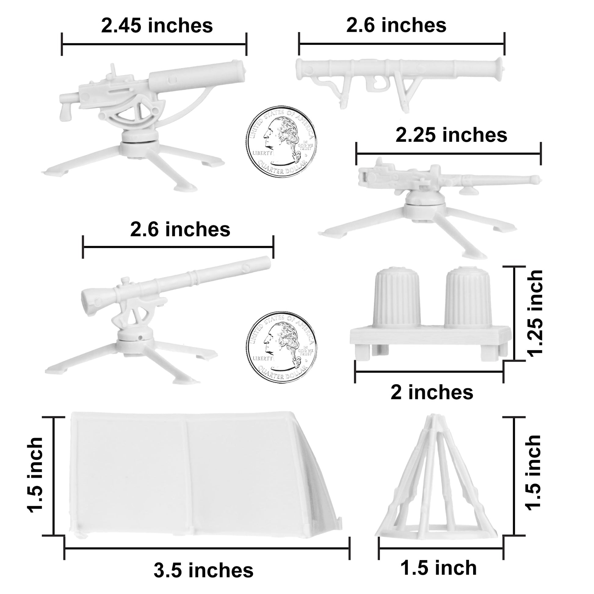 BMC Toys Classic Marx Army Camp White Color Scale