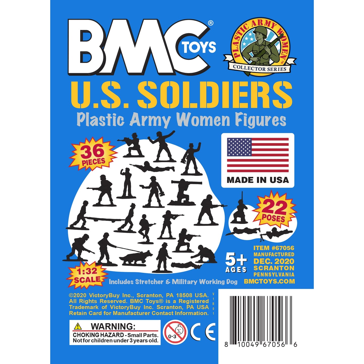 BMC Toys Plastic Army Women Blue Insert Art Card