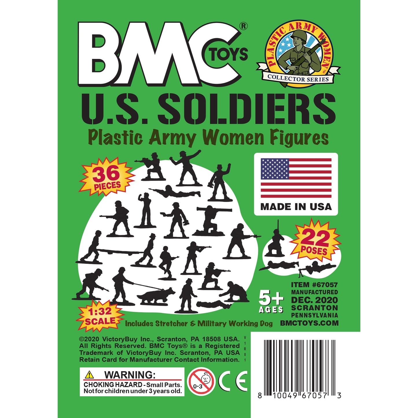 BMC Toys Plastic Army Women Green Insert Art Card