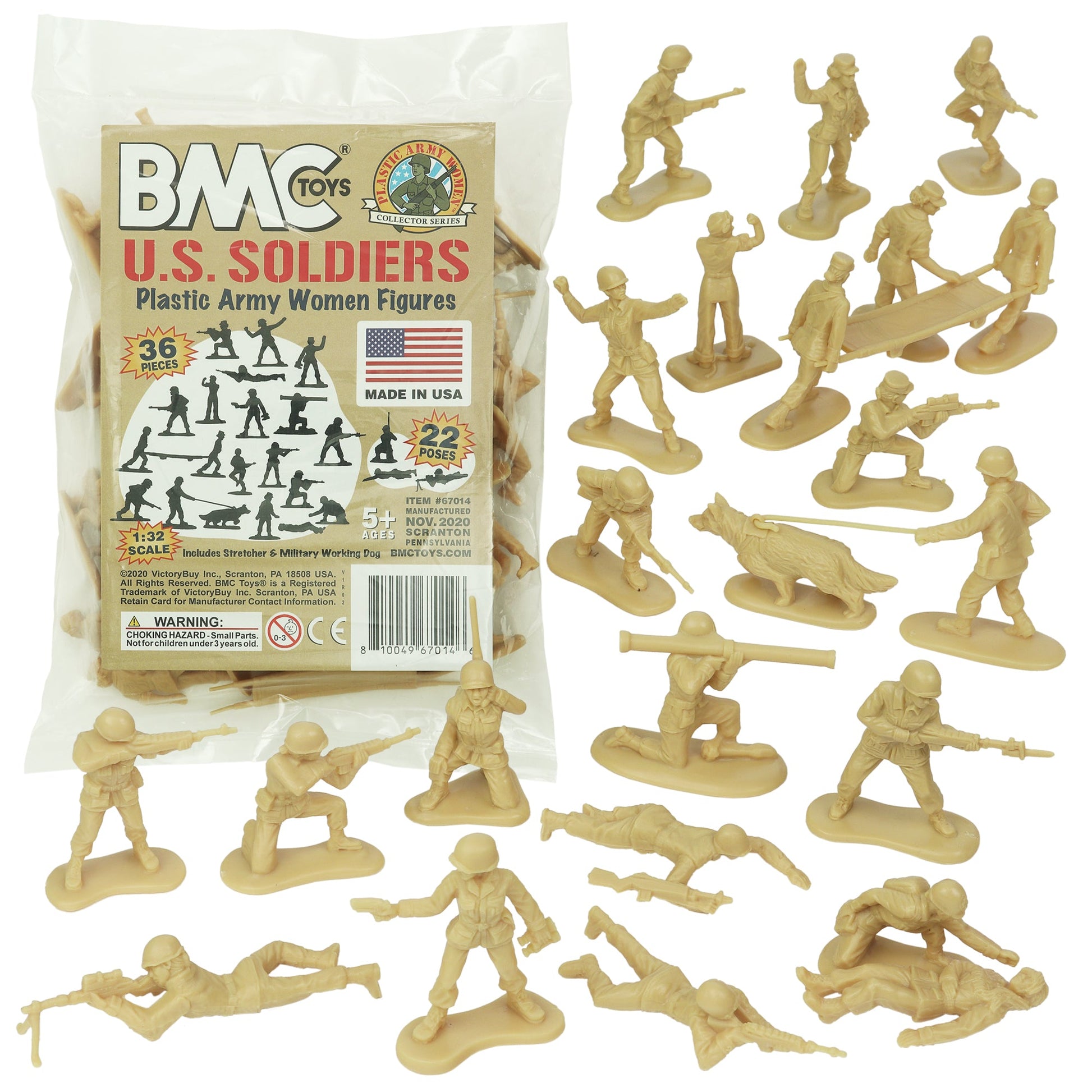 BMC Toys Plastic Army Women Tan Main