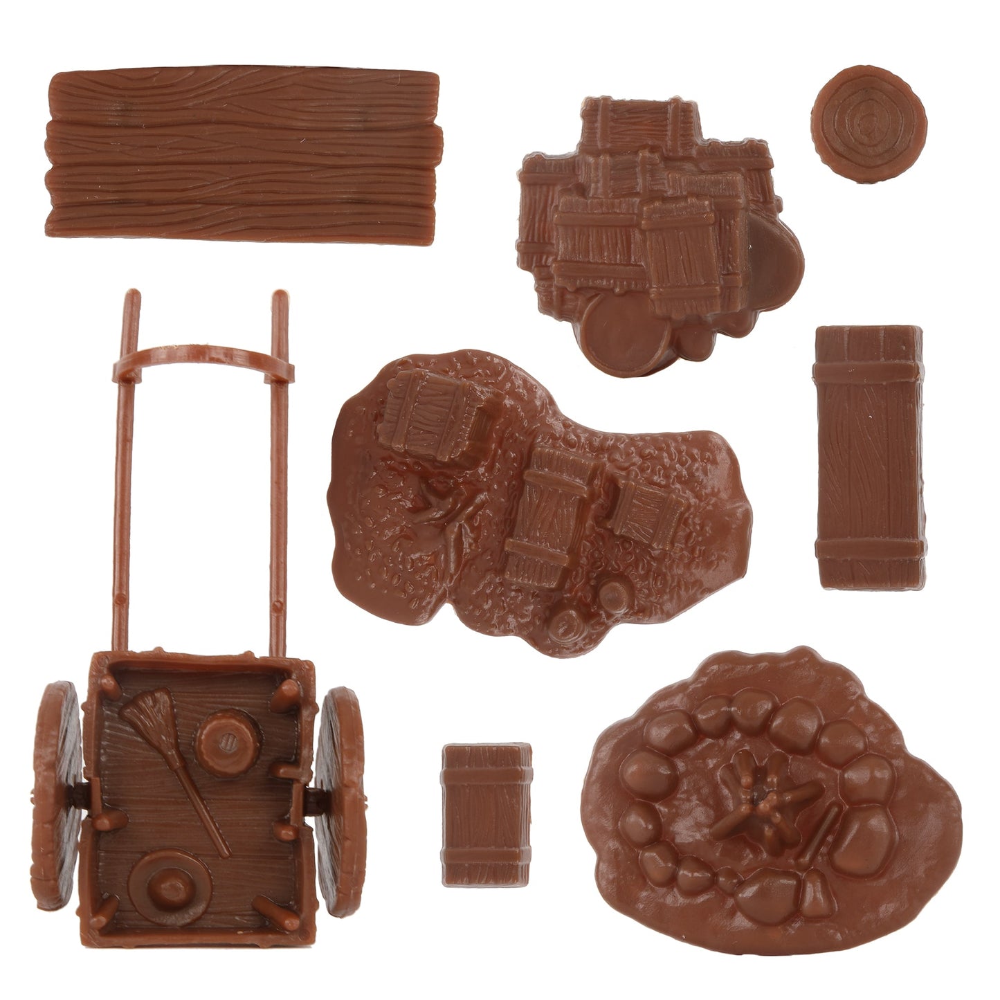 BMC Toys ARW Camp and Supplies Brown Color Playset Accessories Top Views