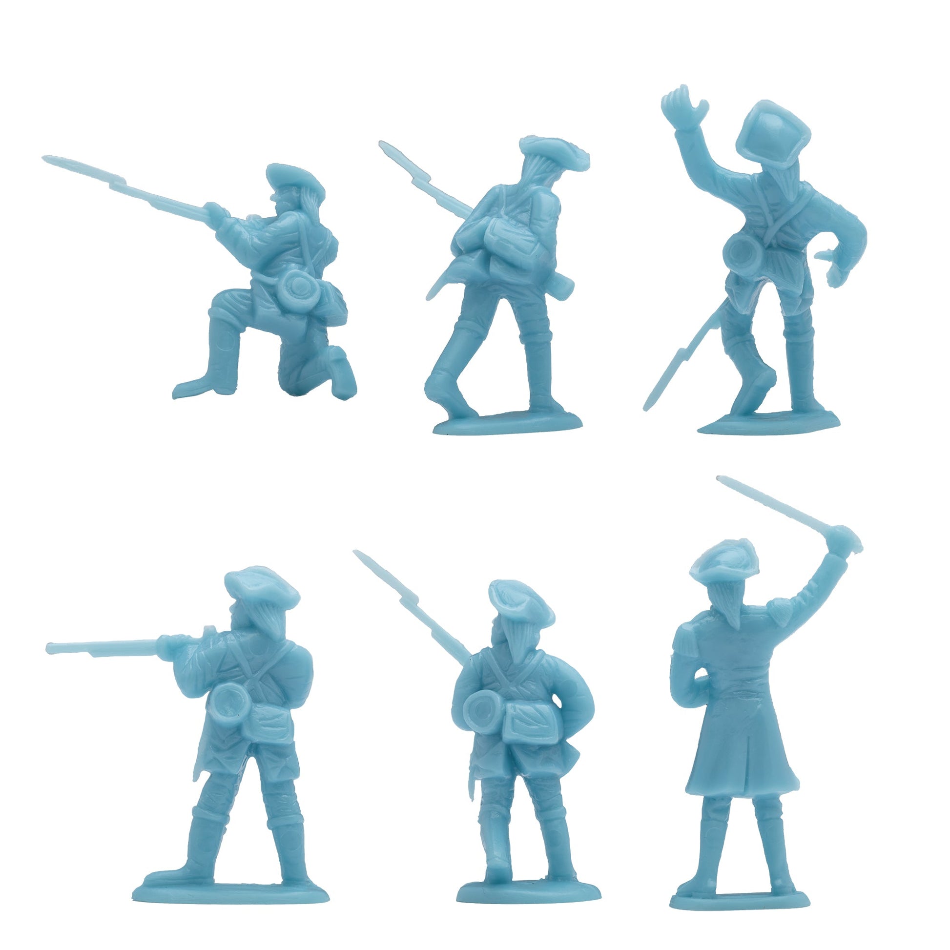 BMC Toys American Revolutionary War Battle of Trenton Colonial Soldiers Close Up Back View