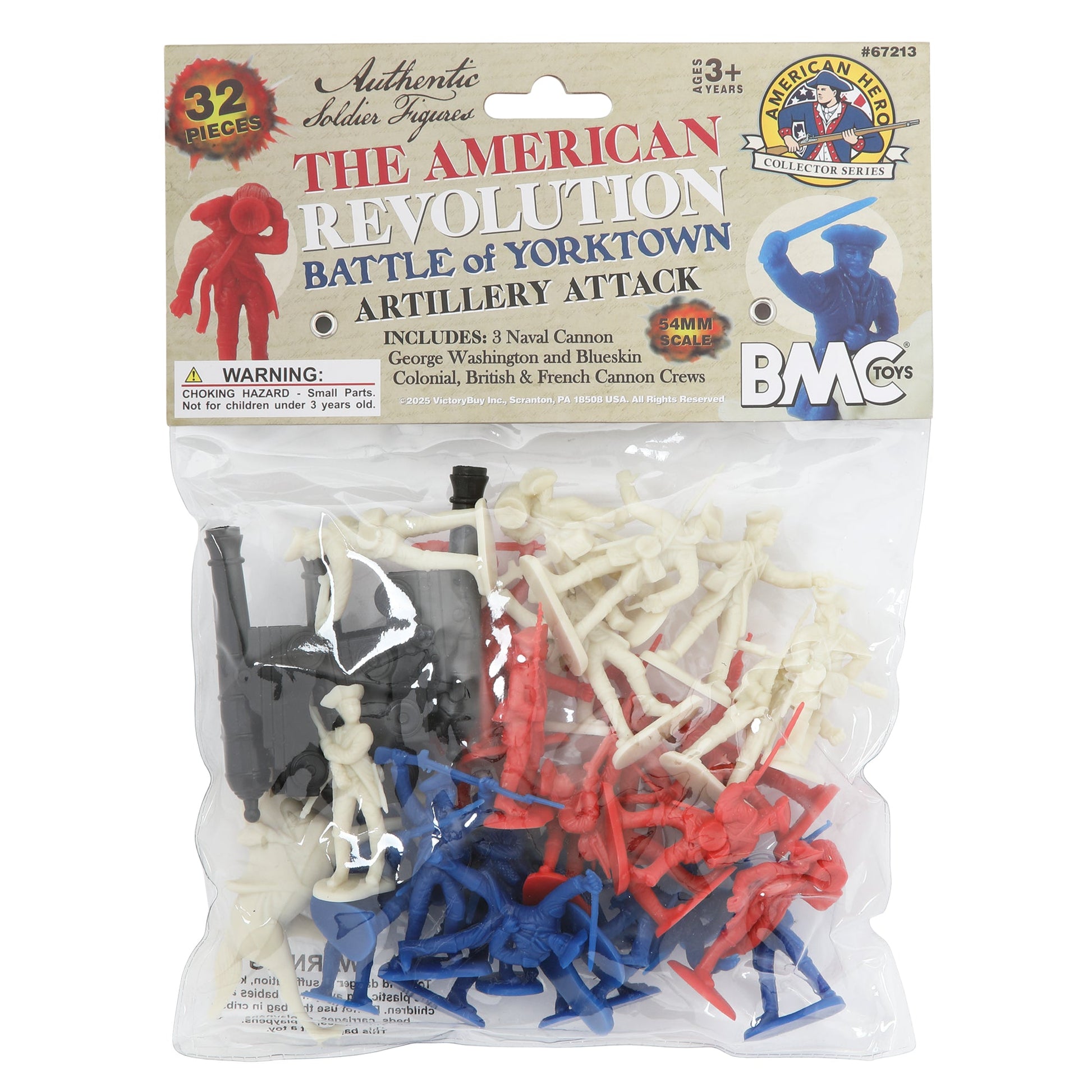 BMC Toys American Revolutionary War Battle of Yorktown Artillery Attack 32pc Set Package