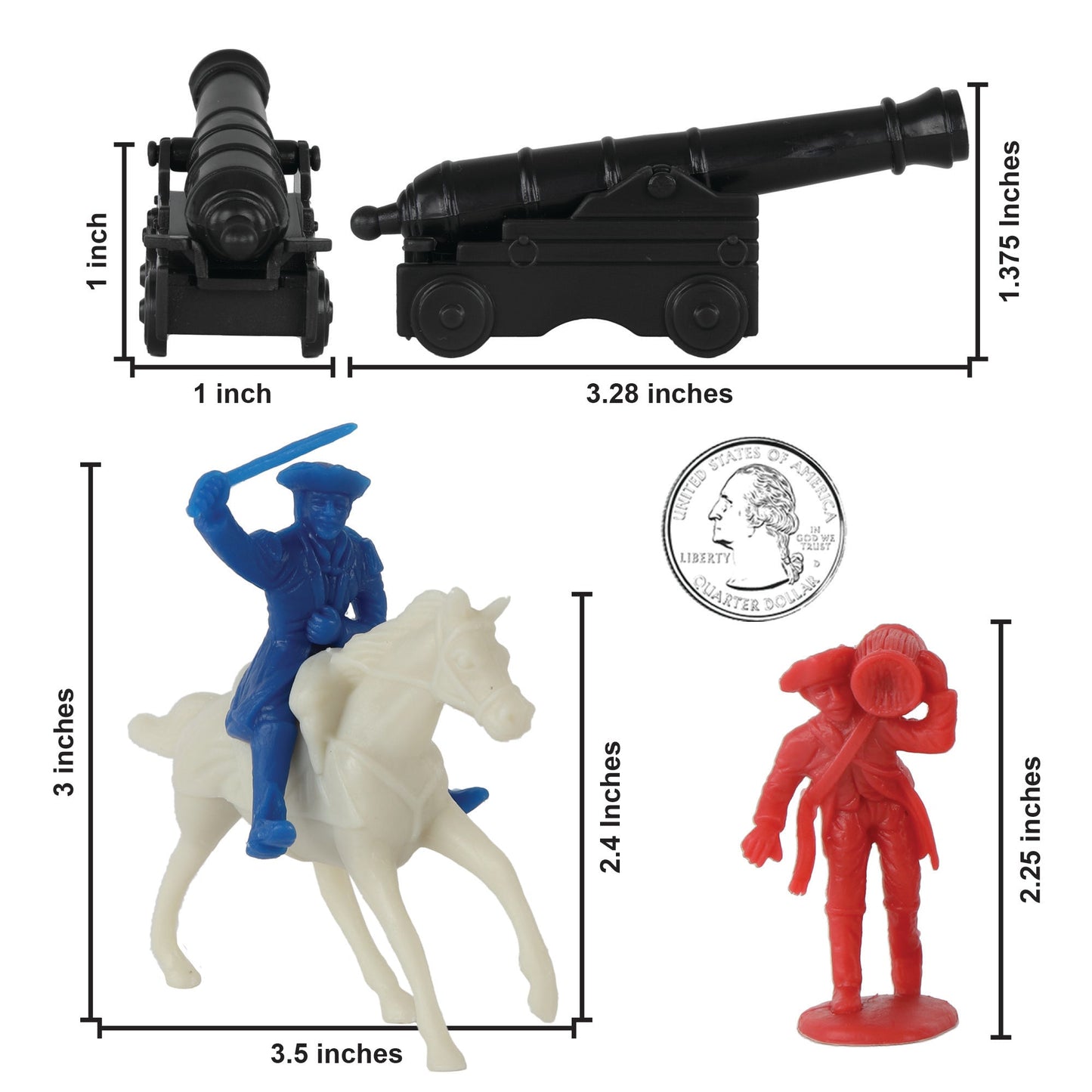 BMC Toys American Revolutionary War Battle of Yorktown Artillery Attack 32pc Set Scale