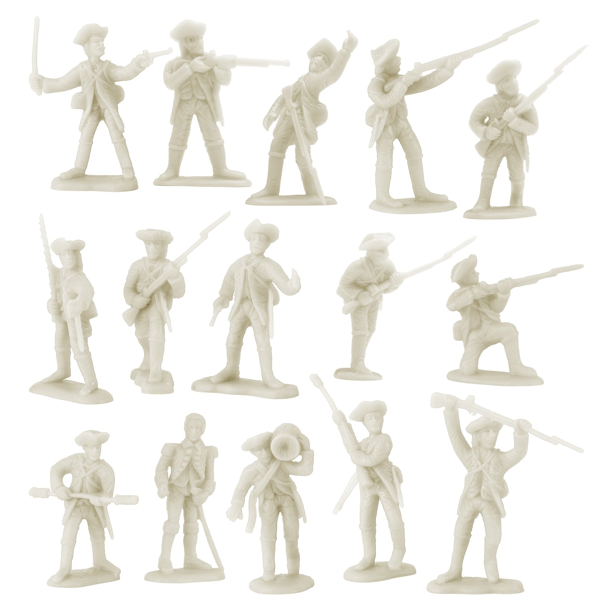 BMC American Revolutionary War Battle of Yorktown 208 Piece Boxed Playset Antique-White Color French Solider Figures Close Up