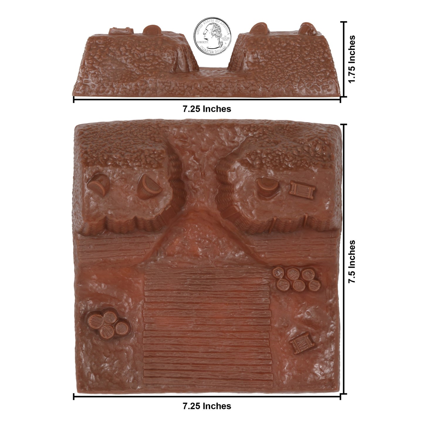 BMC Toys American Revolutionary War Battle of Yorktown Brown Color Redoubt Terrain Scale