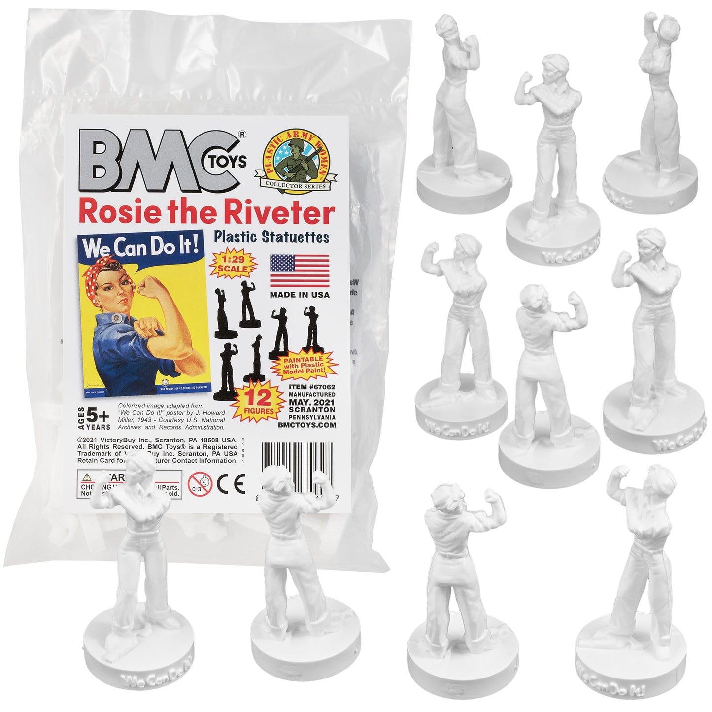 BMC Toys Rosie Riveter Paintable Main