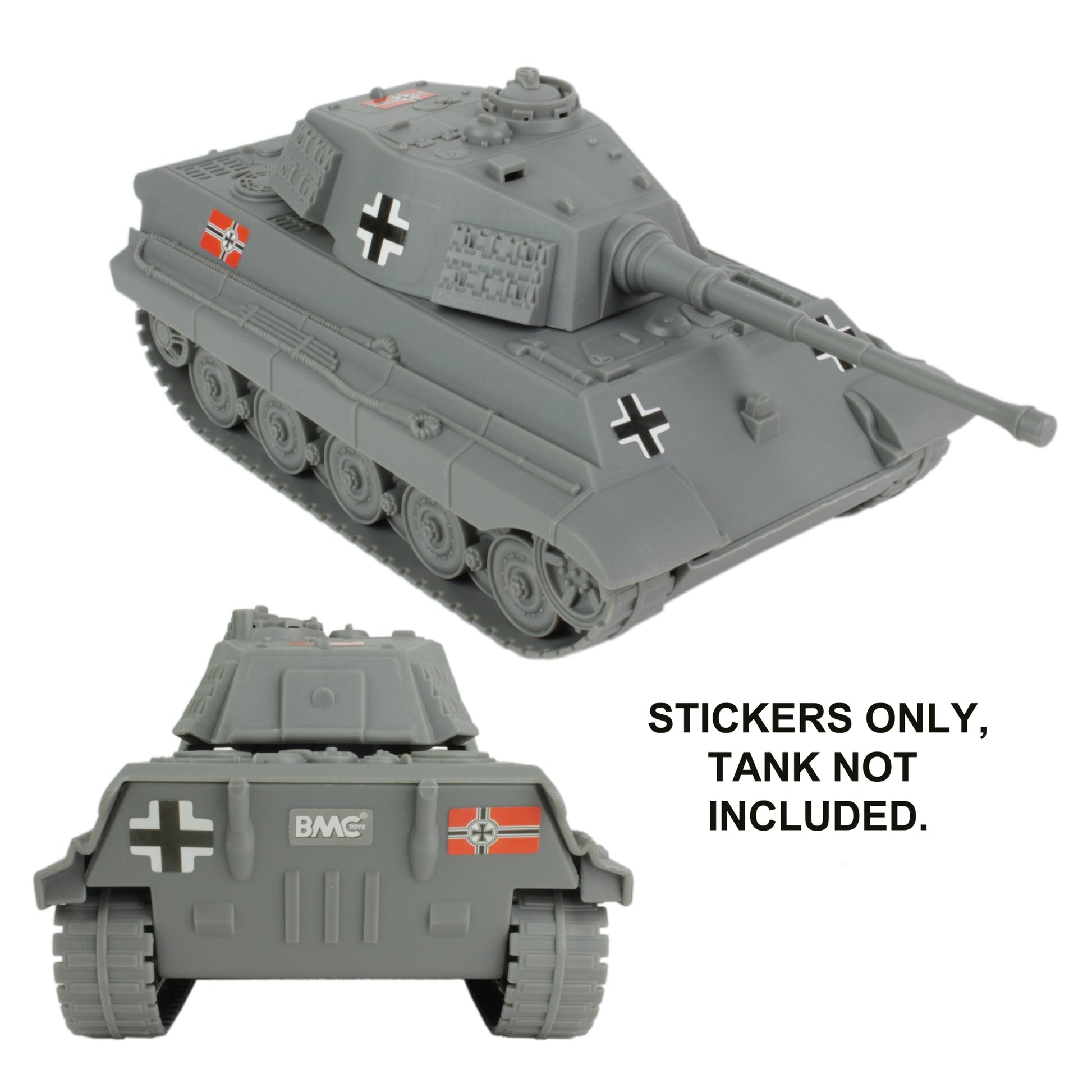 BMC Toys Tiger Tank Gray Stickers Example