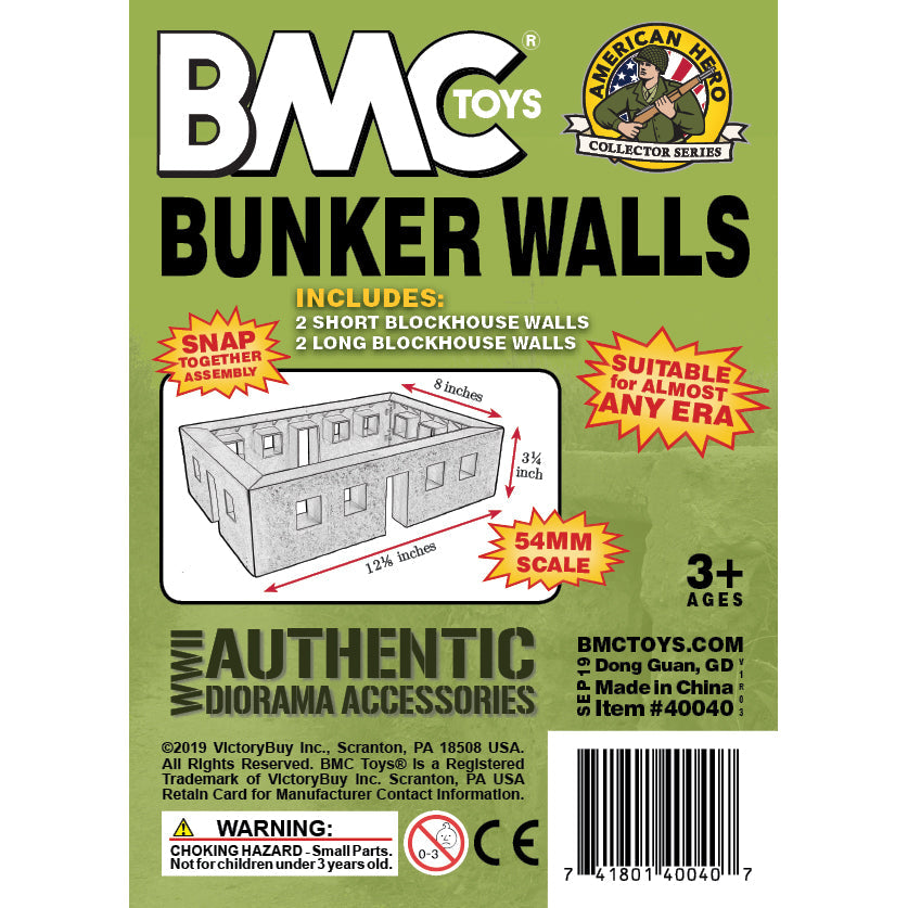 BMC Toys WW2 D-Day Bunker Walls Insert Art Card