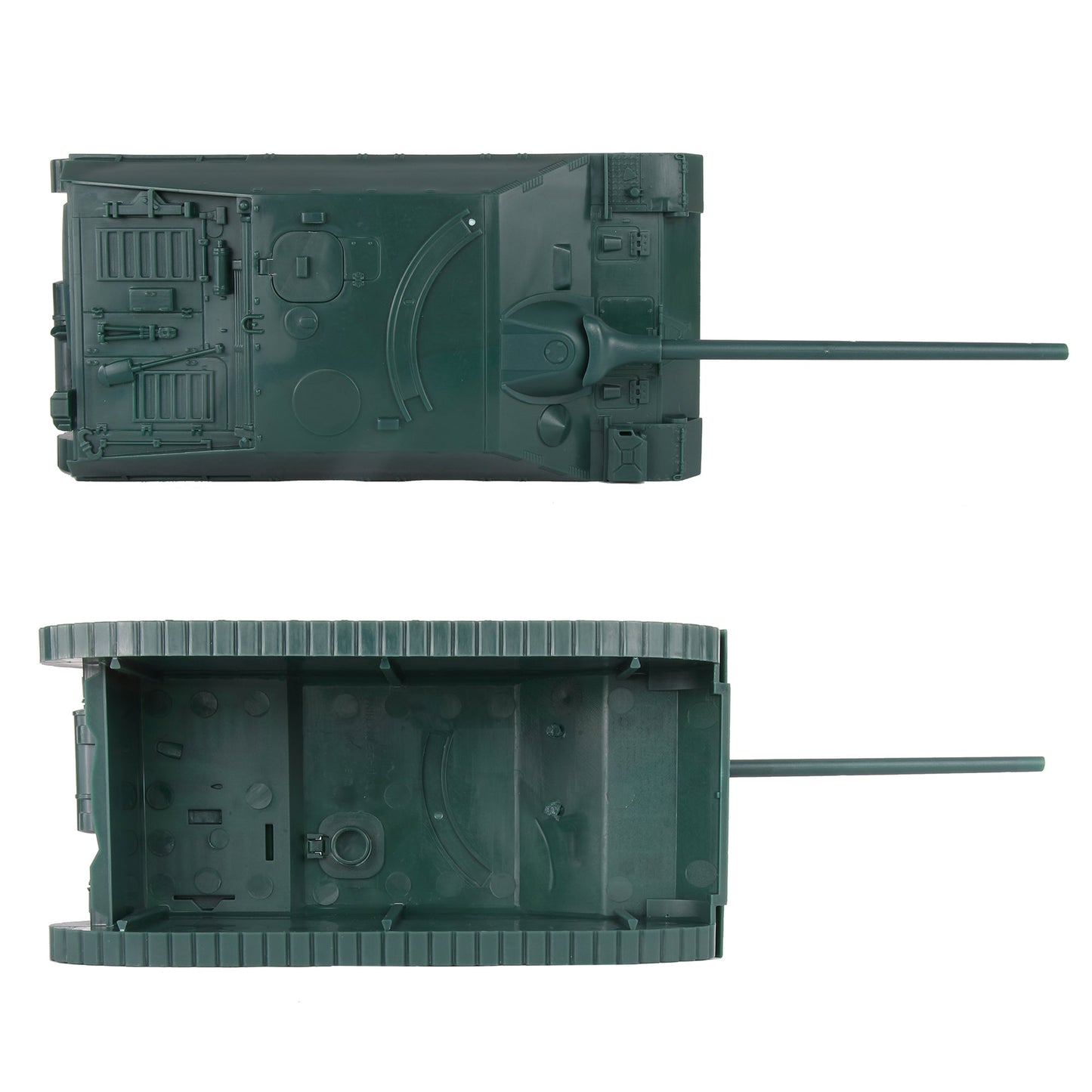 BMC Toys WW2 Jagdpanzer German Tank Destroyer Forest Green Top and Bottom Views