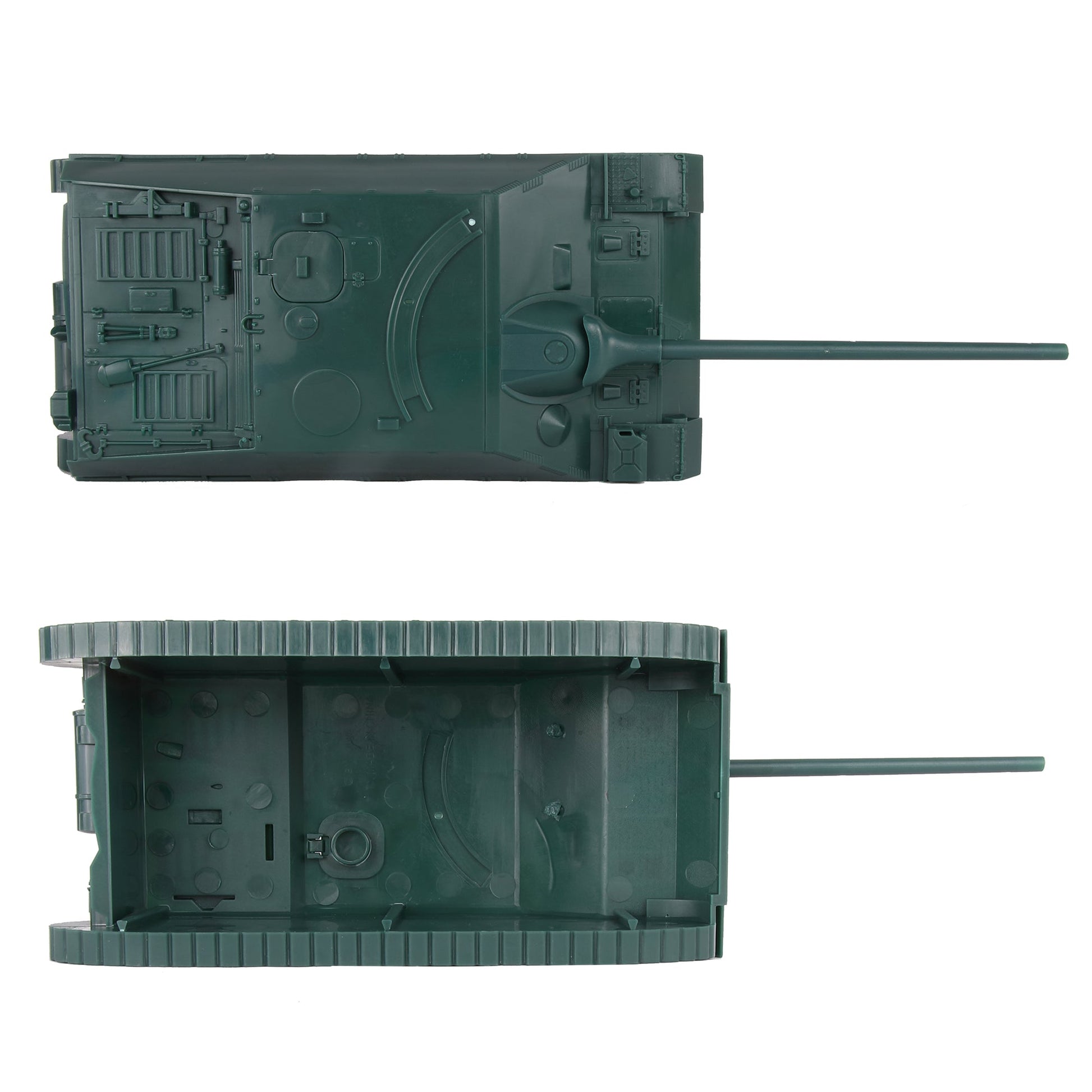 BMC Toys WW2 Jagdpanzer German Tank Destroyer Forest Green Top and Bottom Views