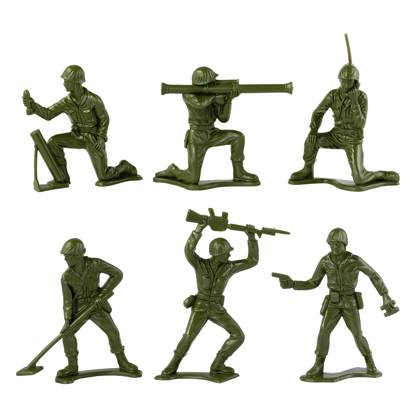 Tim Mee Toy Olive Green Big Jumbo Soldiers Close Up View